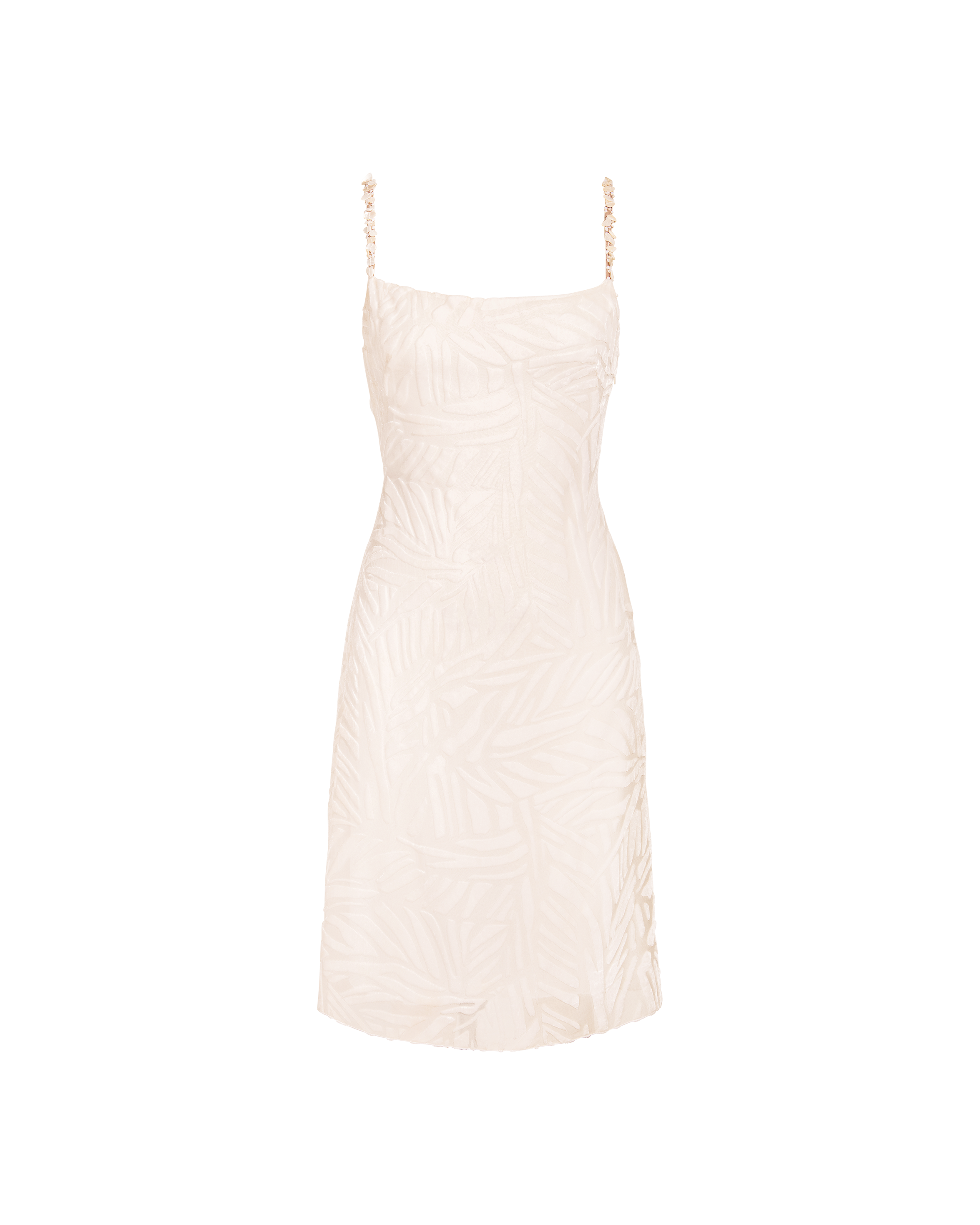 A/W 1999 Cream Silk Velvet Burnout Mini Dress