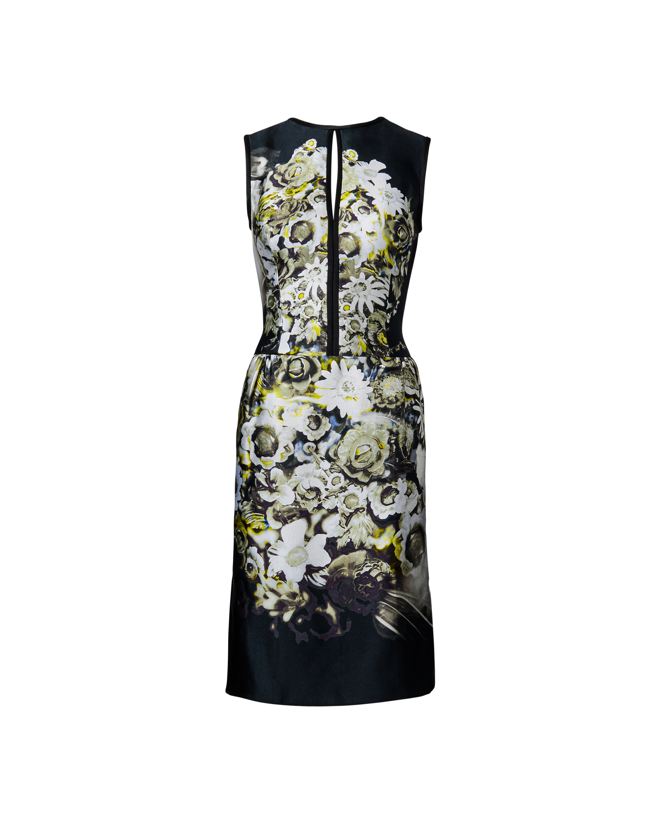 S/S 2010 Floral Print Black Above-Knee Dress