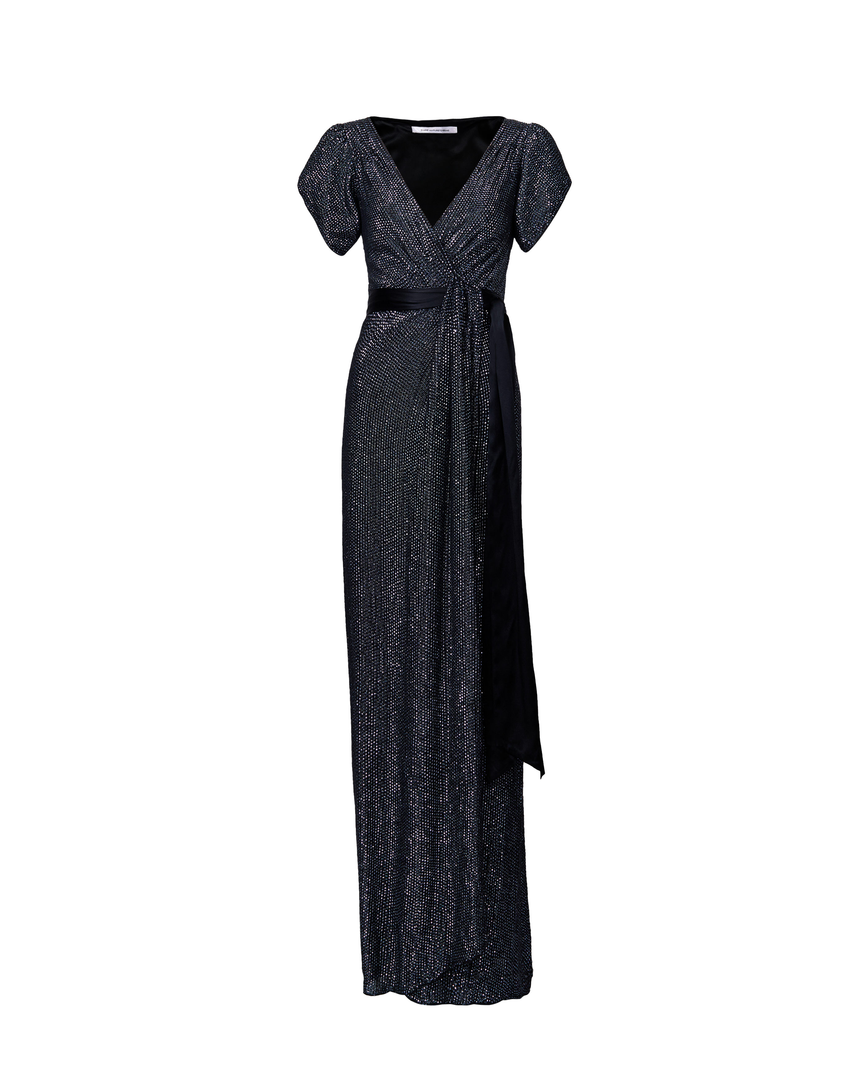 A/W 2006 Deep Navy Fully Embellished Wrap Gown