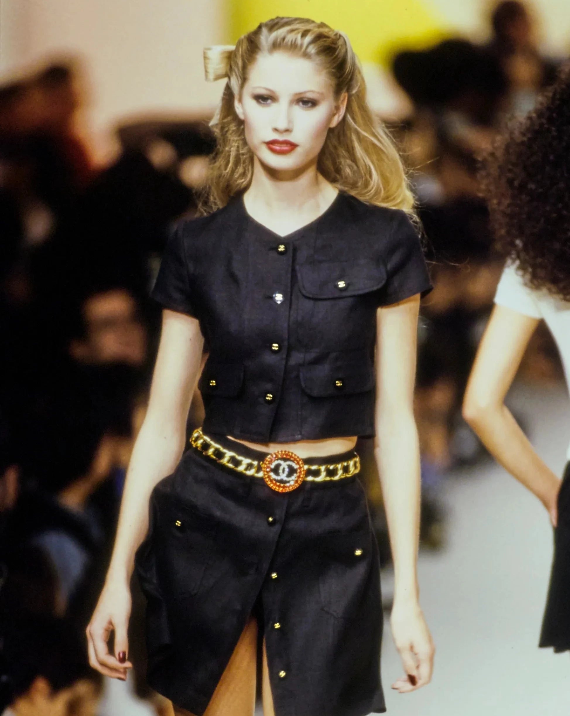 S/S 1995 Gold 'CC' Medallion Chain Belt