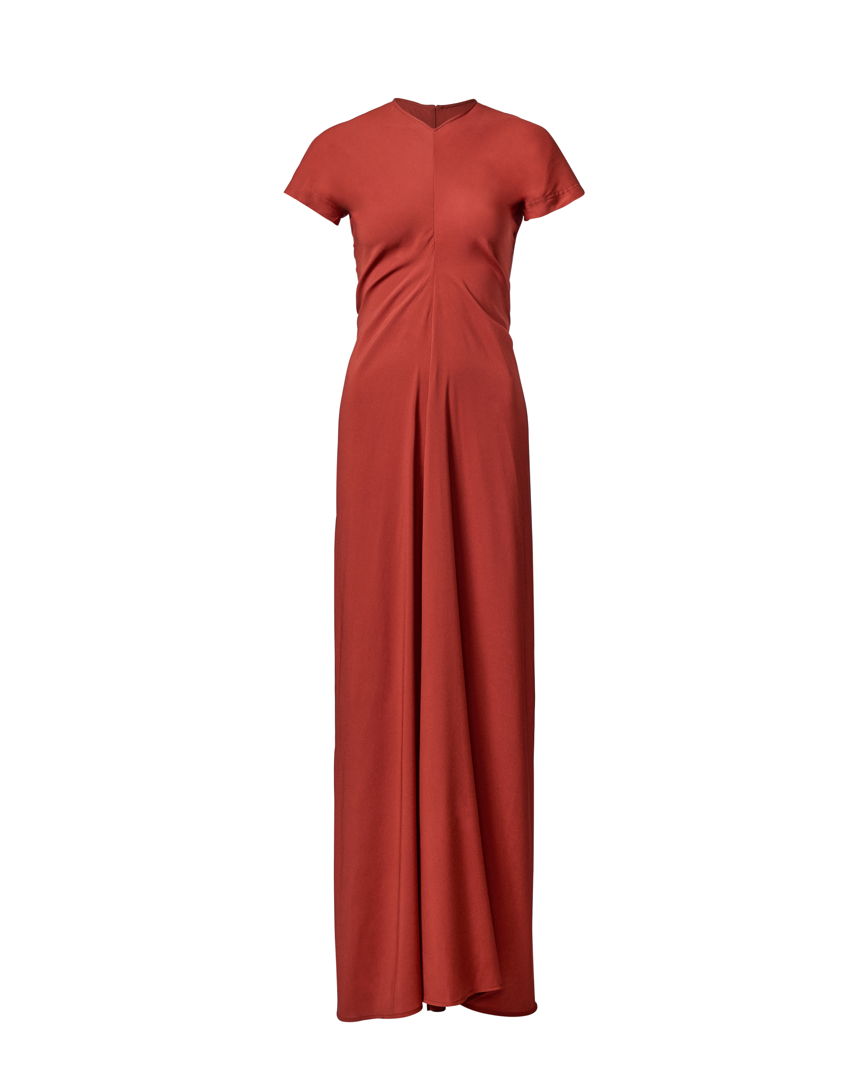 Pre-Fall 2015 Burnt Orange Drape Gown