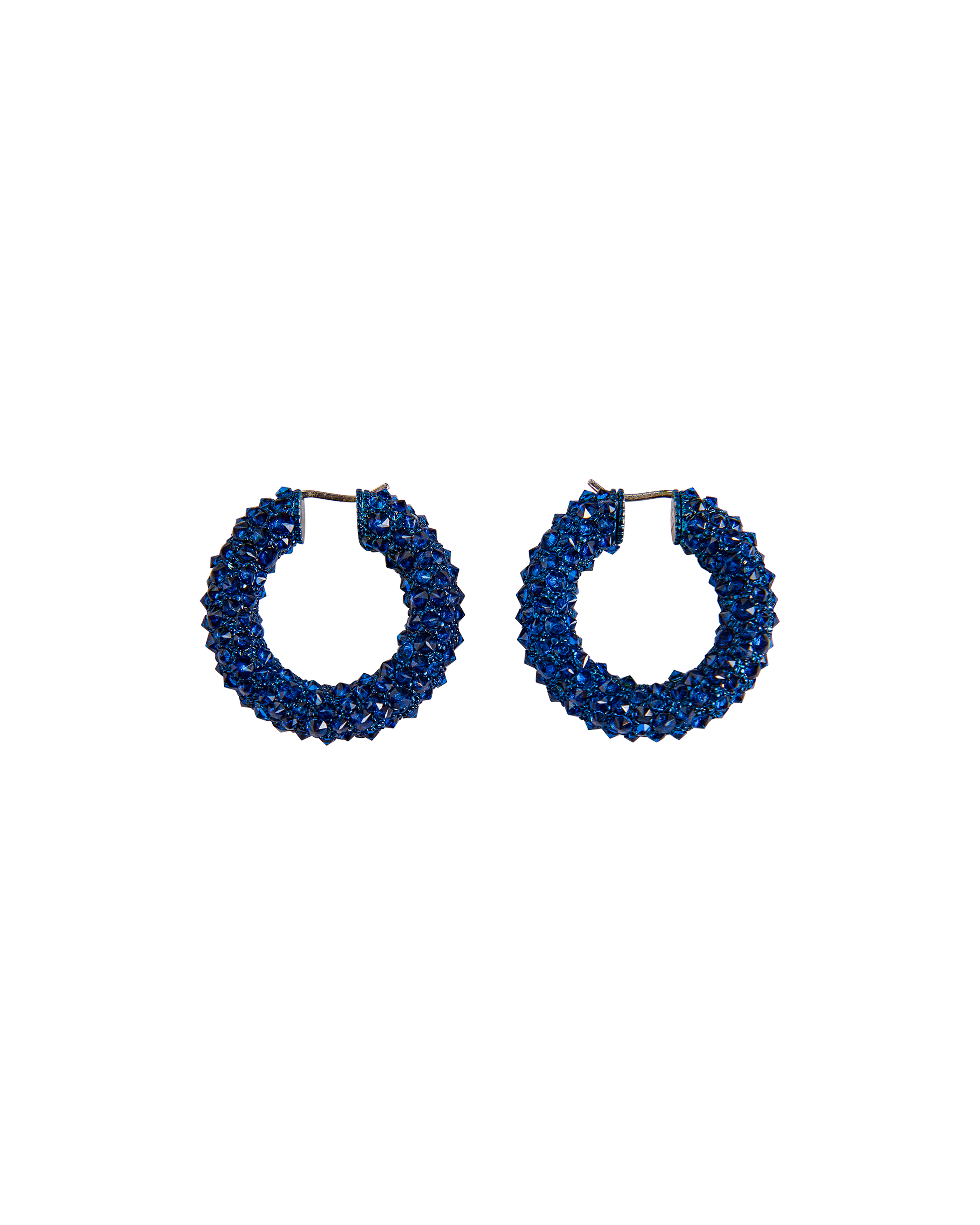 A/W 2018 Blue Crystal Hoop Earrings