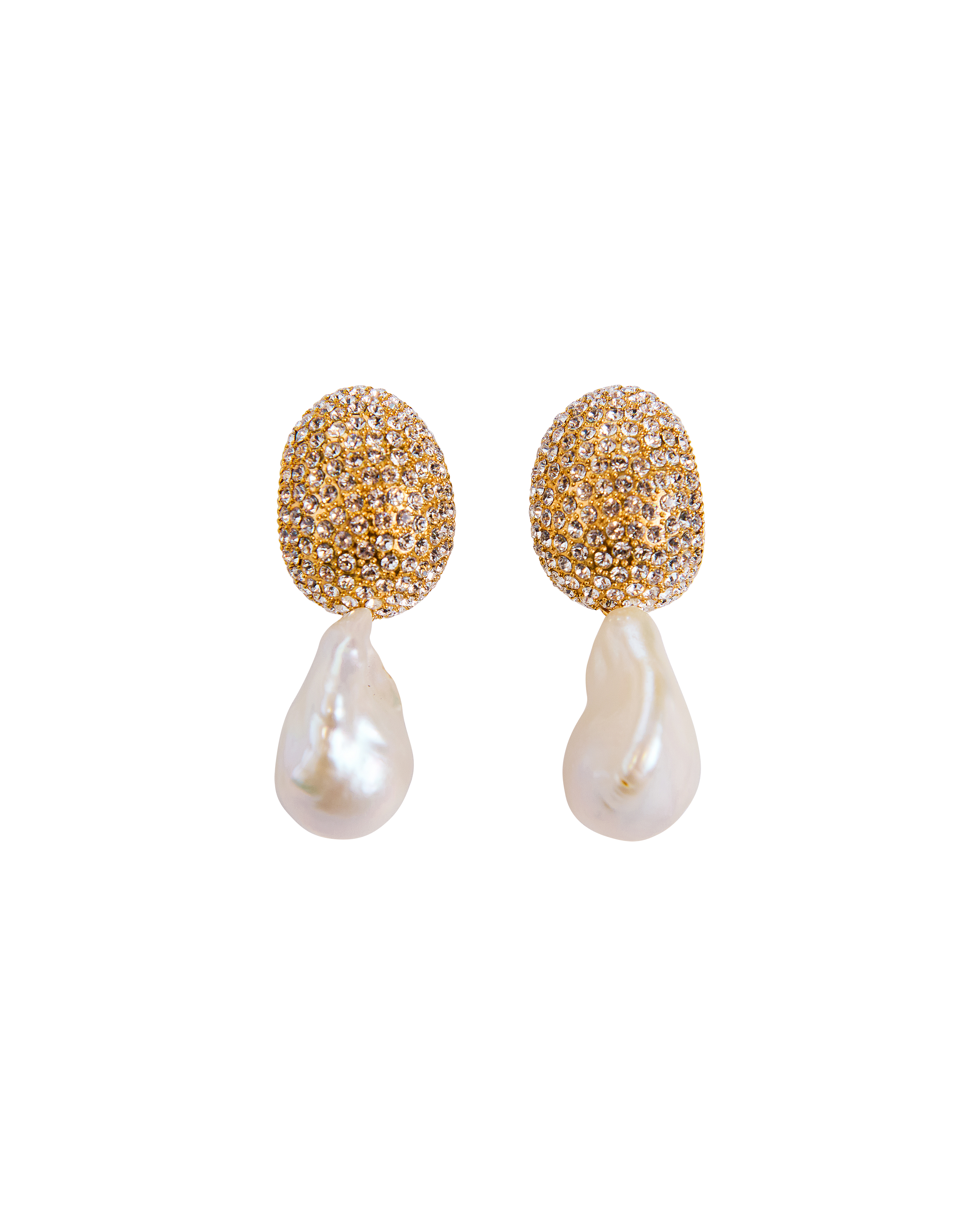 Pre-Fall 2018 Crystal Baroque Pearl Drop Earrings