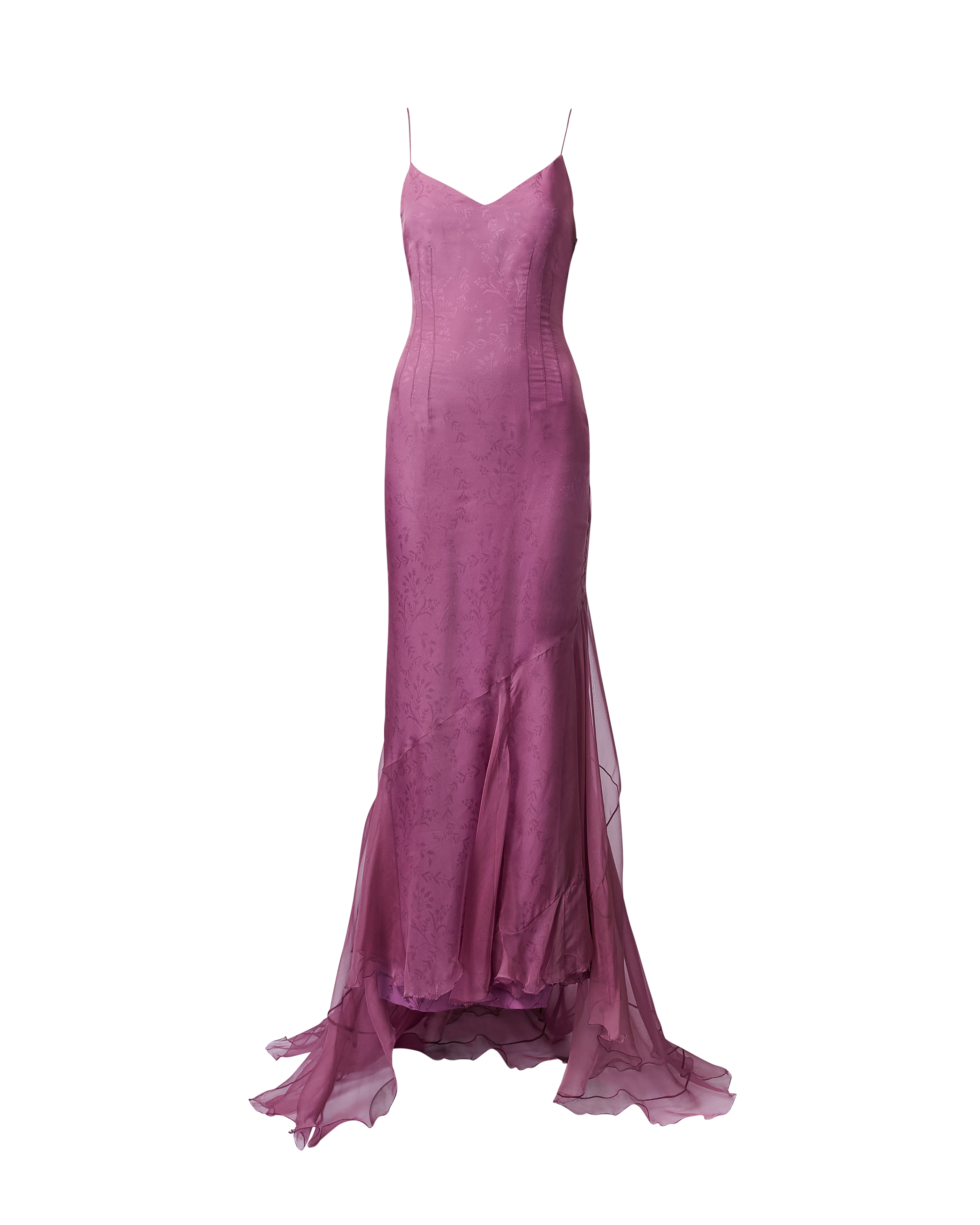 S/S 1998 Deep Mauve Trained Gown