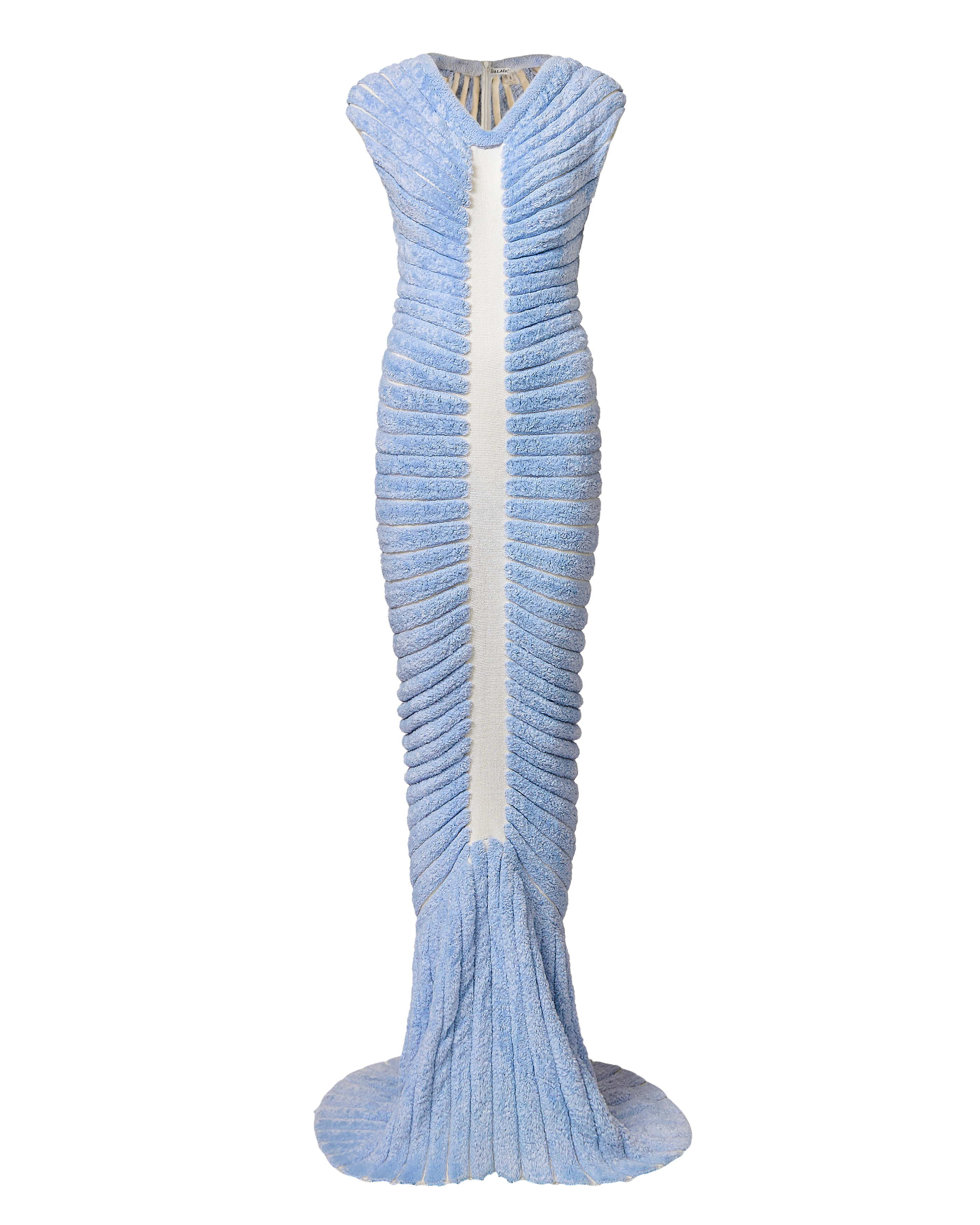 [RARE] S/S 1994 Sky Blue and White 'Houpette' Gown