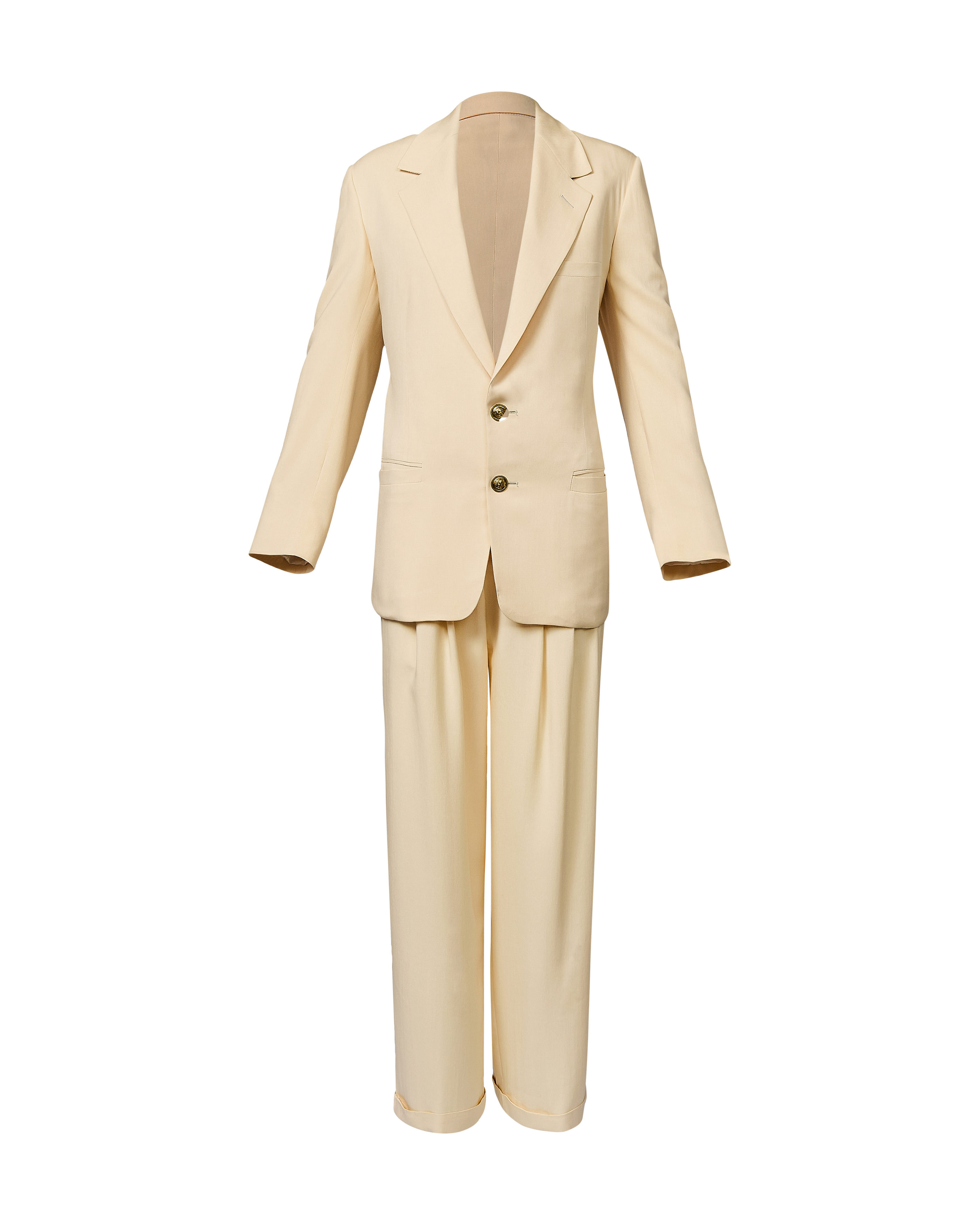 1990's Ecru Pant Suit Set