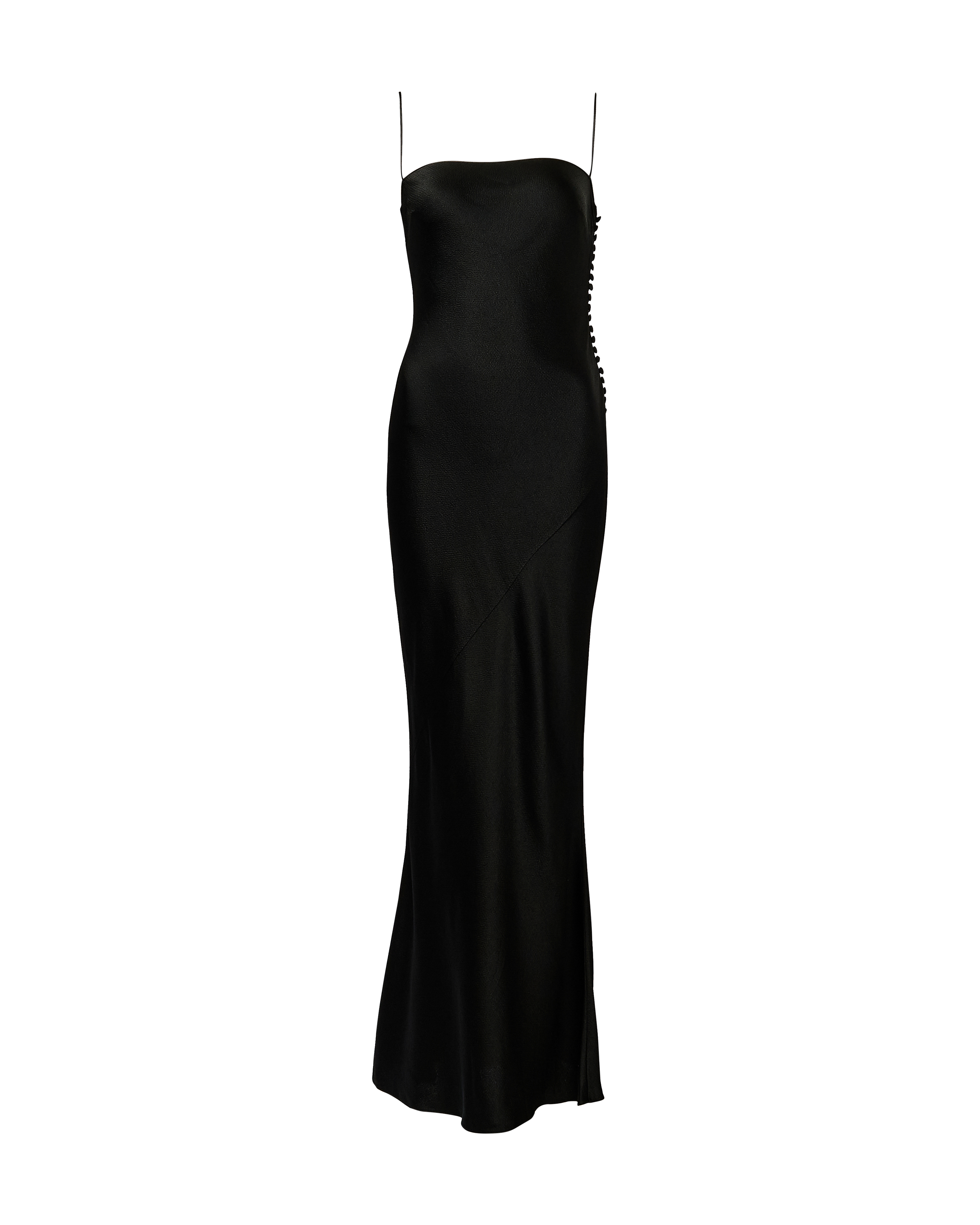 A/W 1999 Black Bias Cut Slip Gown