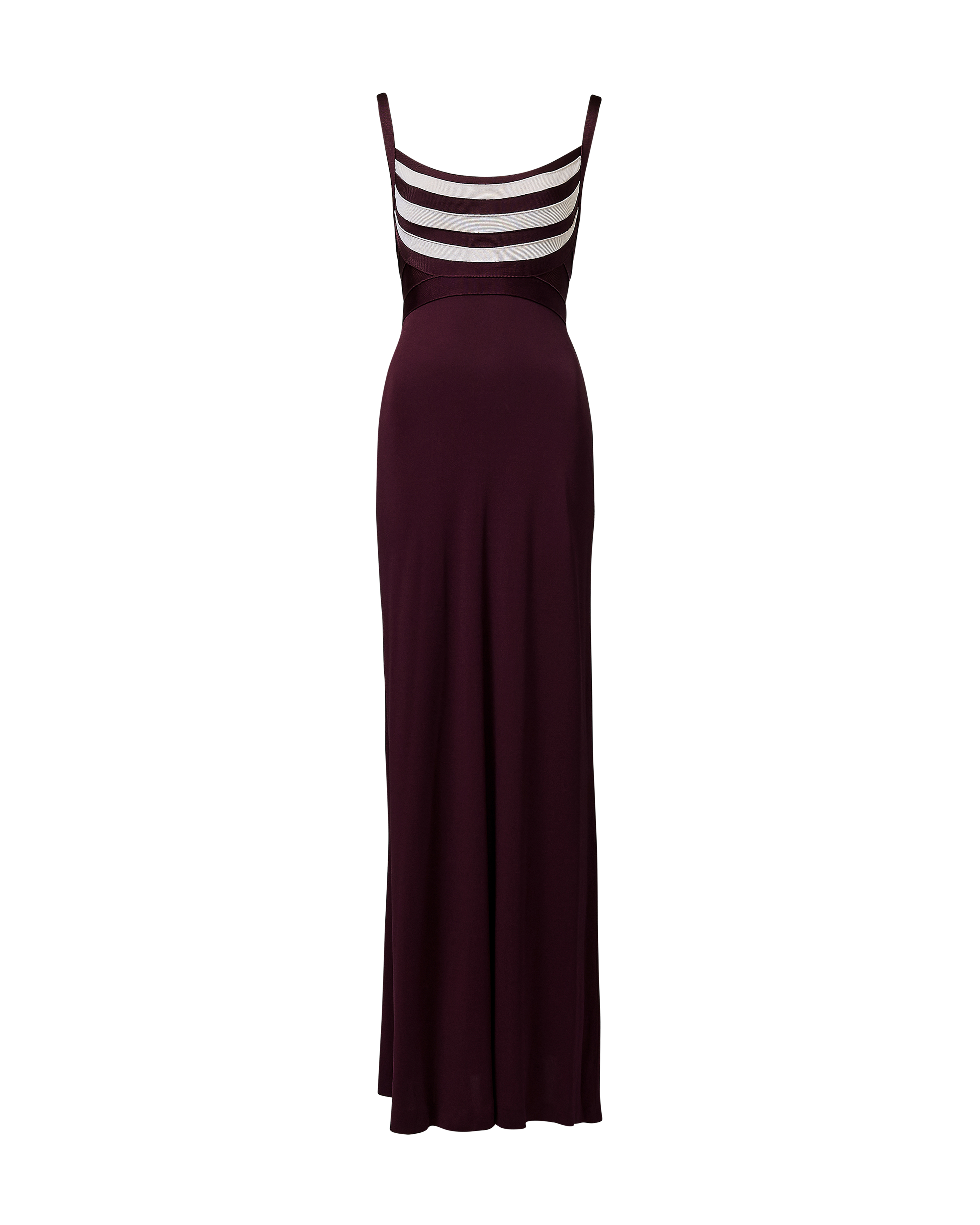 S/S 1997 Bodycon Jersey Gown with Striped Bust