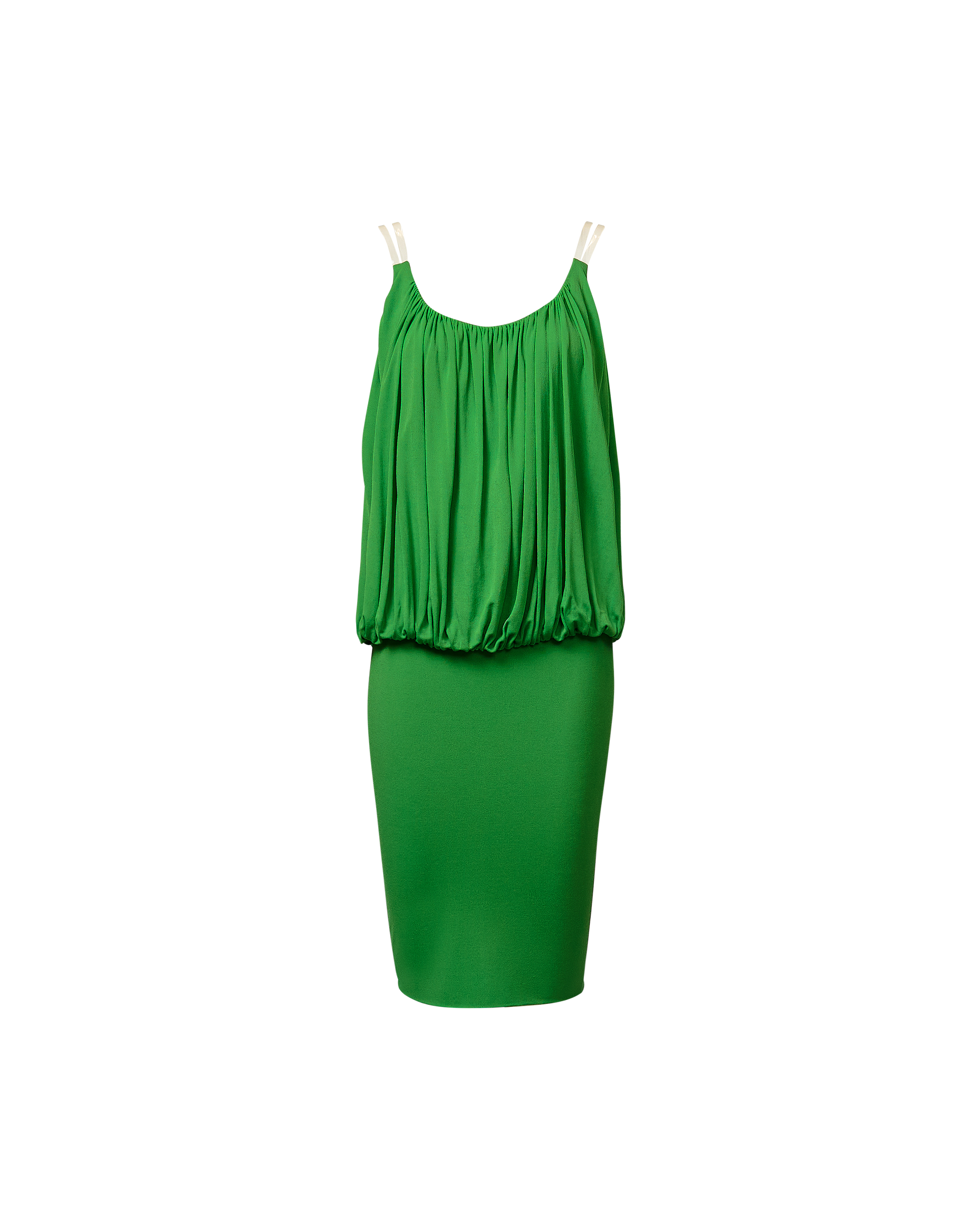 S/S 2008 Green Drape Dress with PVC Straps