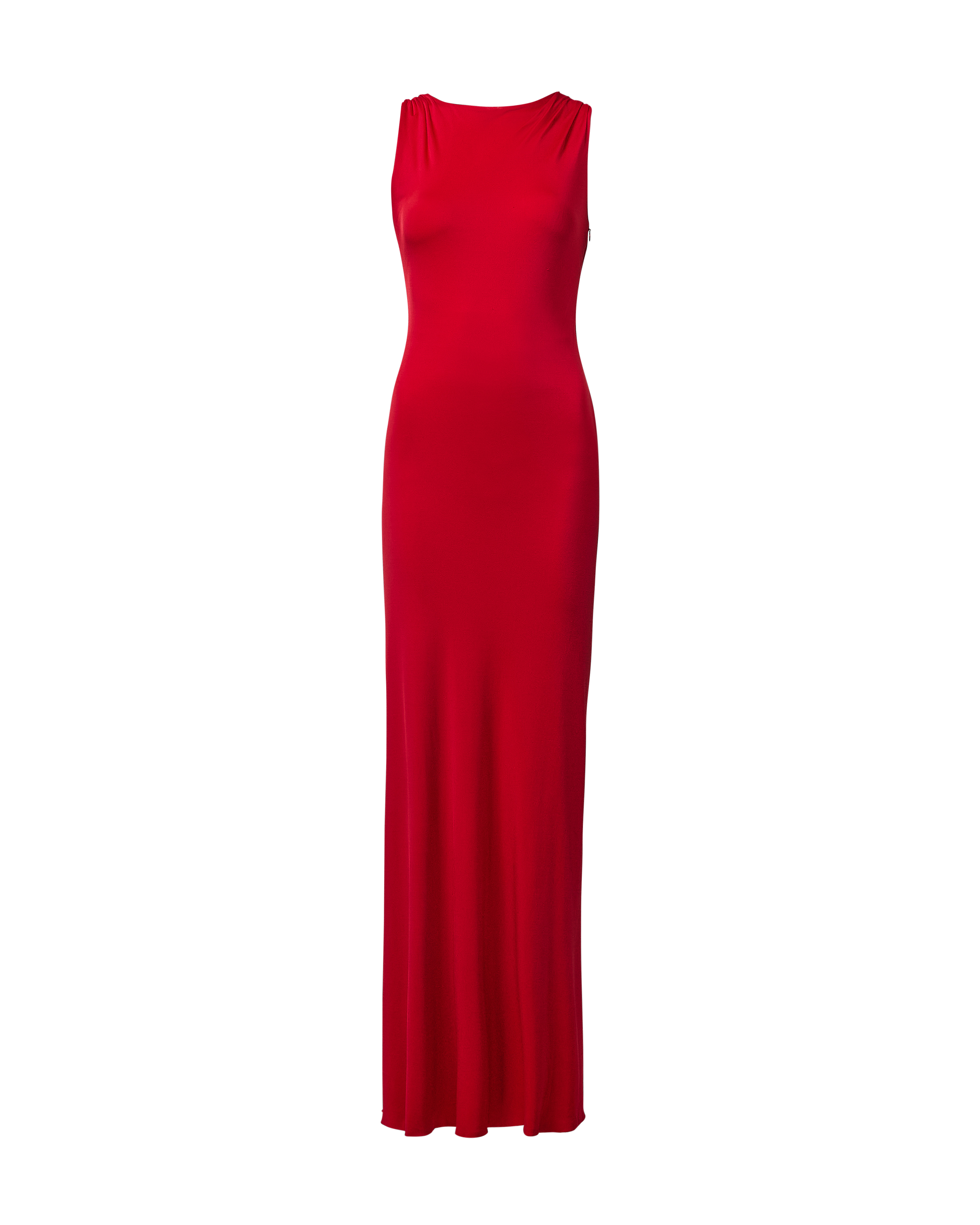 S/S 2001 Red Ruched Gown