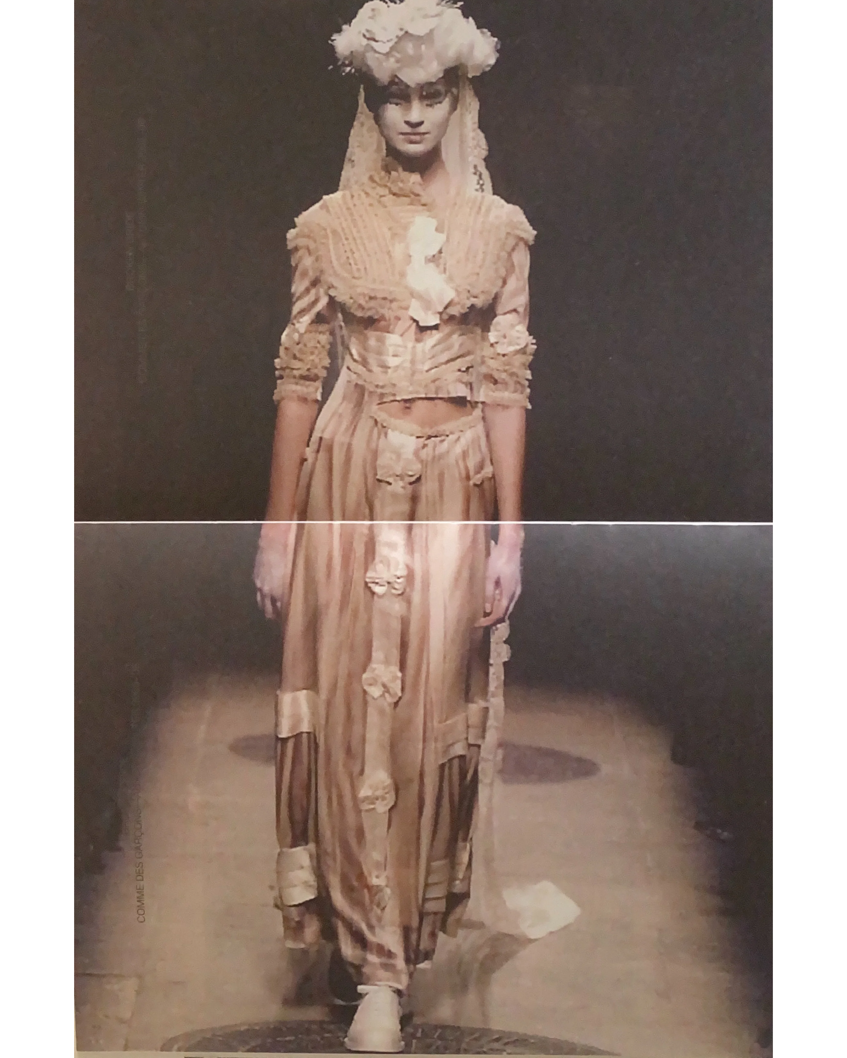 A/W 2005 'Broken Bride' Collection Deconstructed Tan Gown