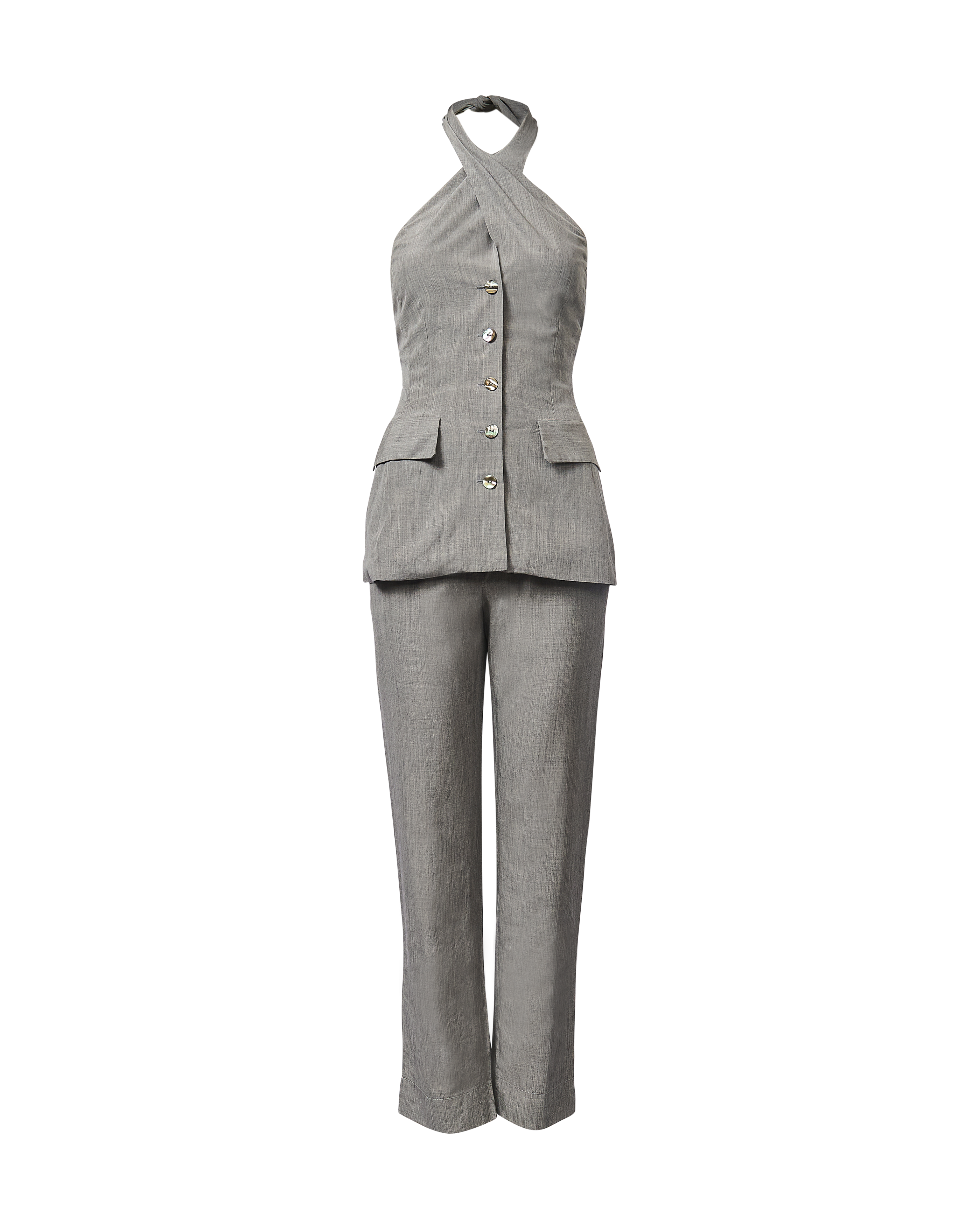 S/S 1997 Gray Vest and Pant Set