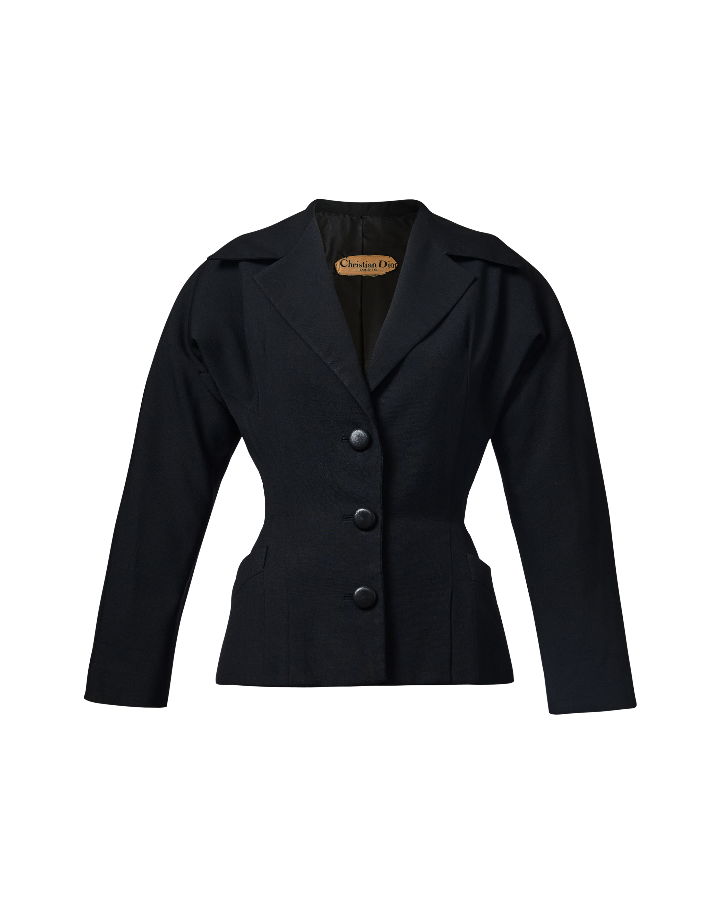 c. 1950 'New Look' Black Wool Bar Jacket