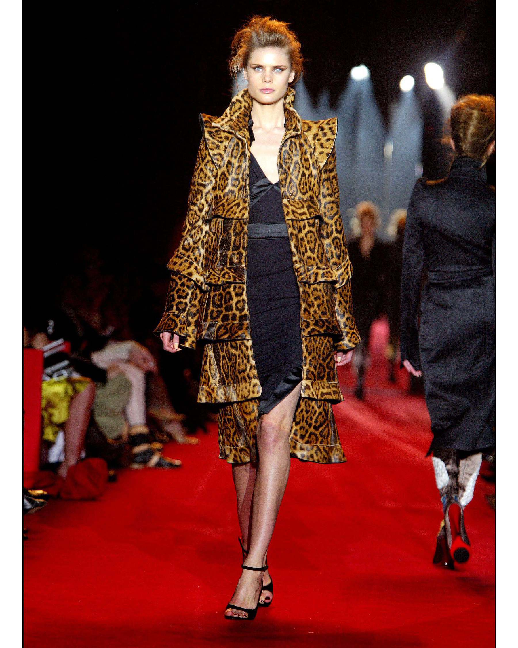 A/W 2004 Leopard Print Leather Coat