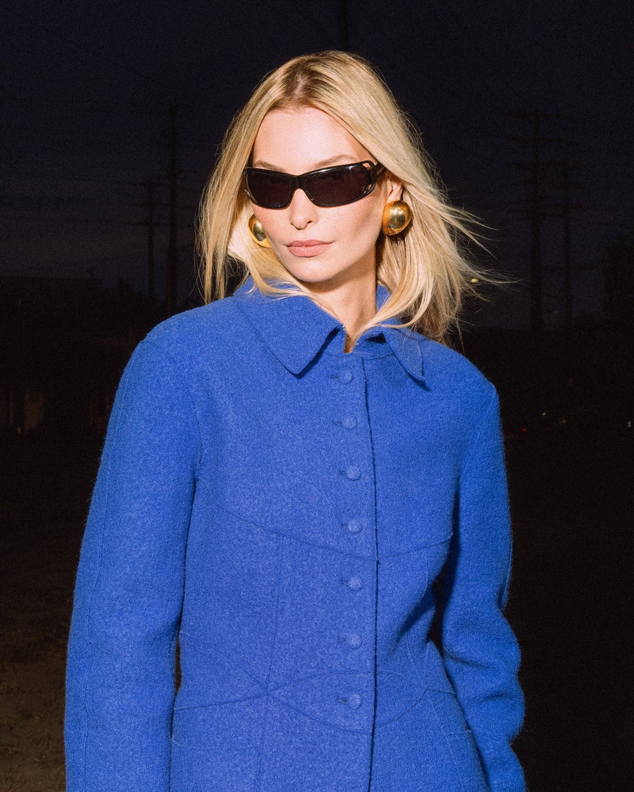 1970's Gold Teardrop Clip-On Earrings