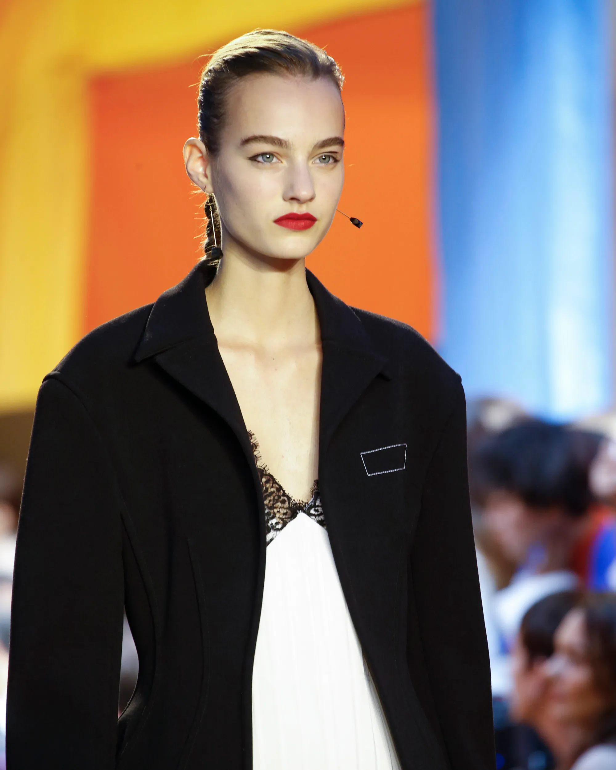 S/S 2016 Modernist Chalcedony Gold Earrings