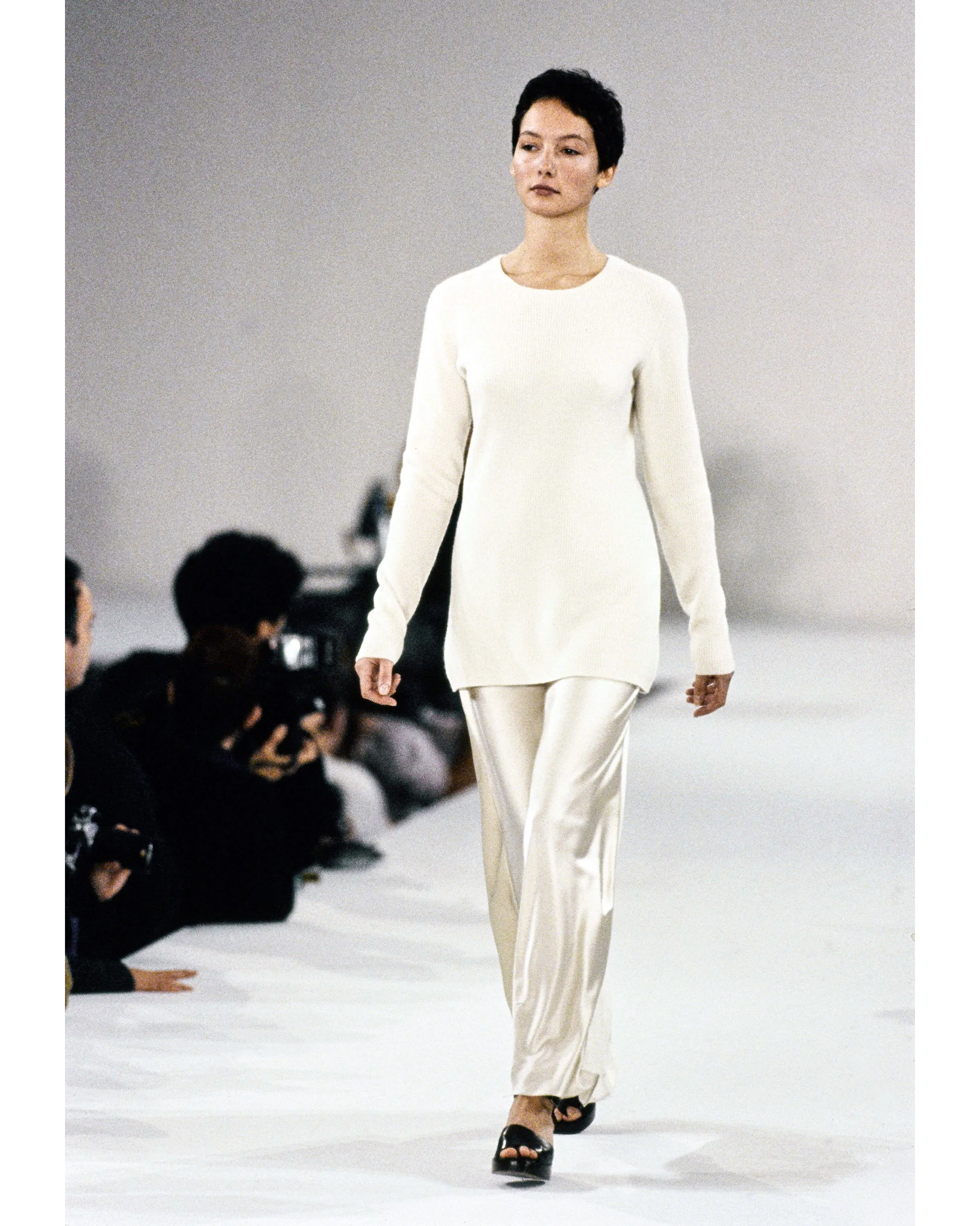 c. 1994 Ivory Bias Cut Maxi Skirt