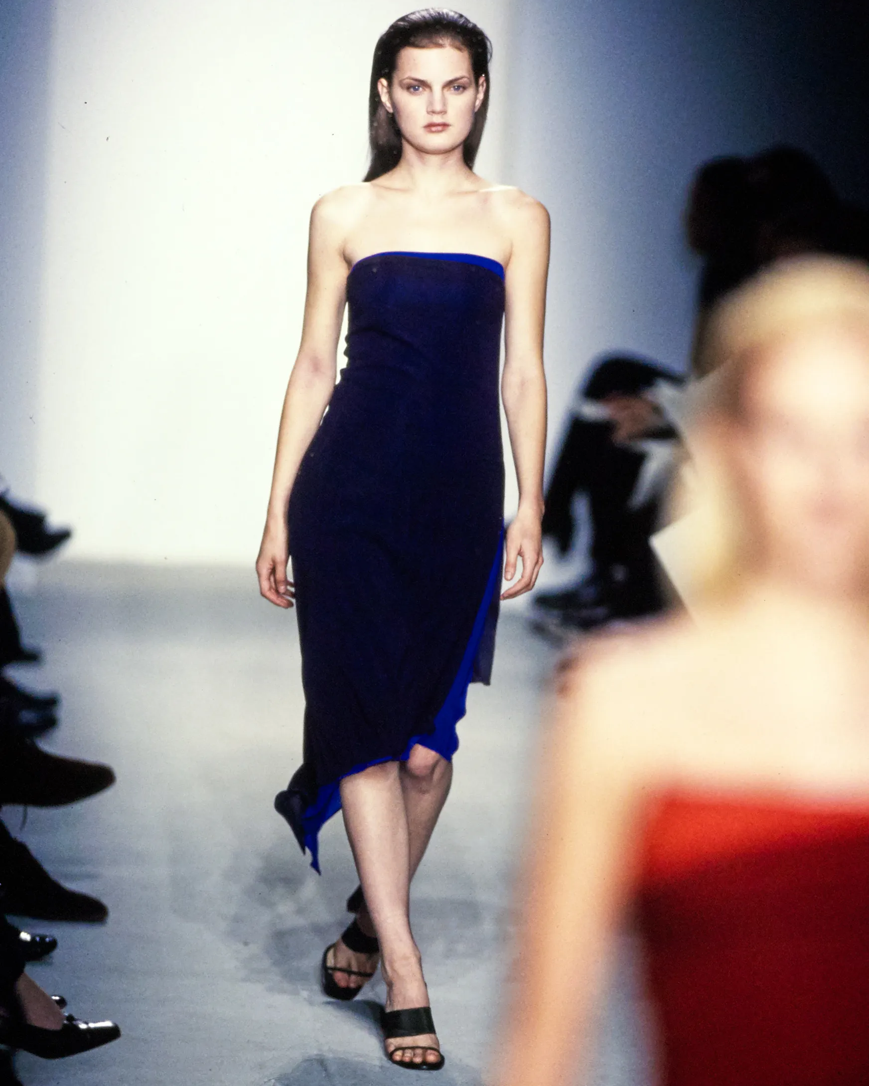 S/S 1997 Blue and Purple Strapless Dress