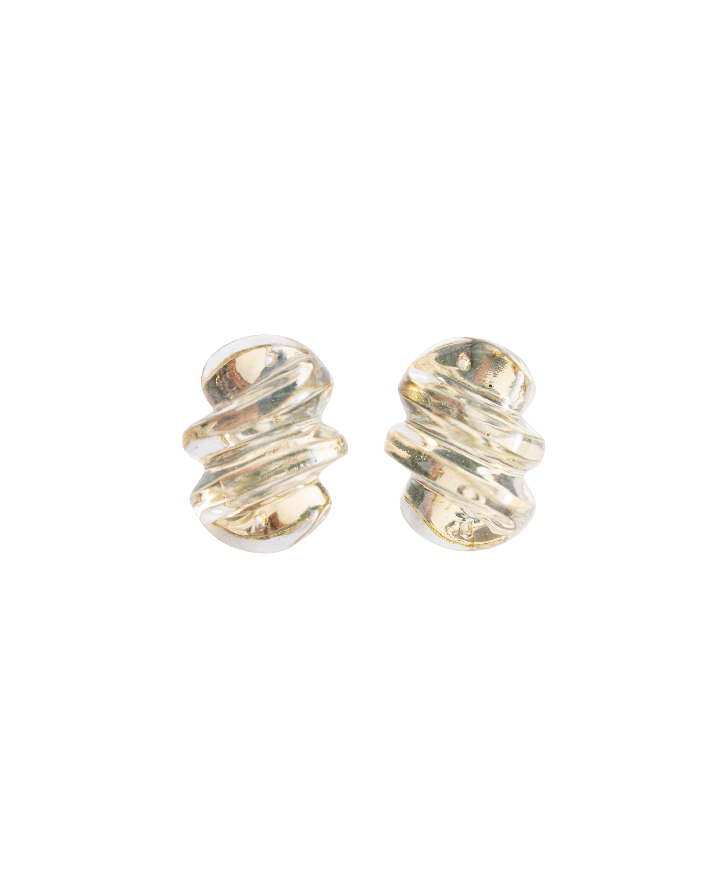 1970's Lucite Spiral Earrings
