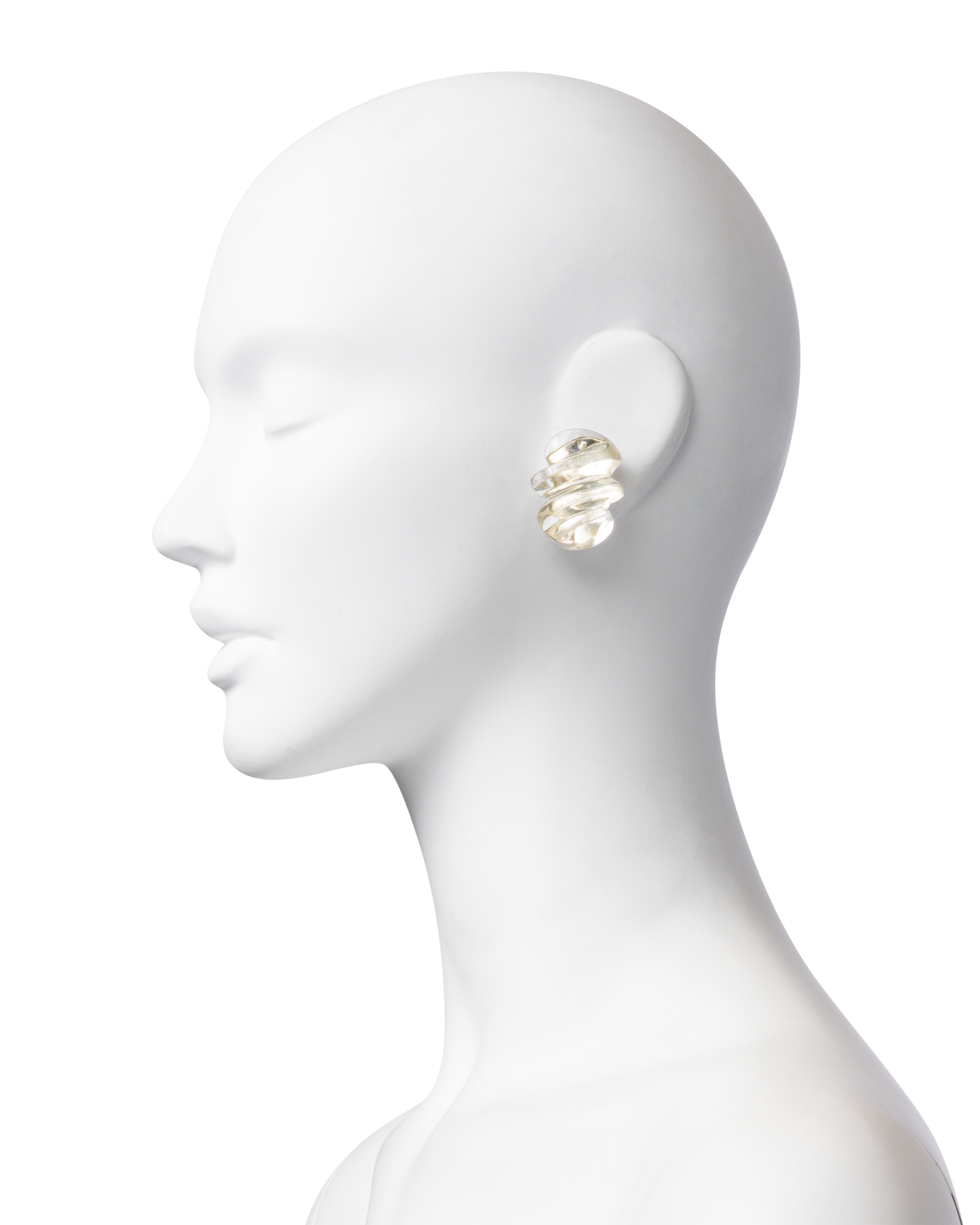 1970's Lucite Spiral Earrings