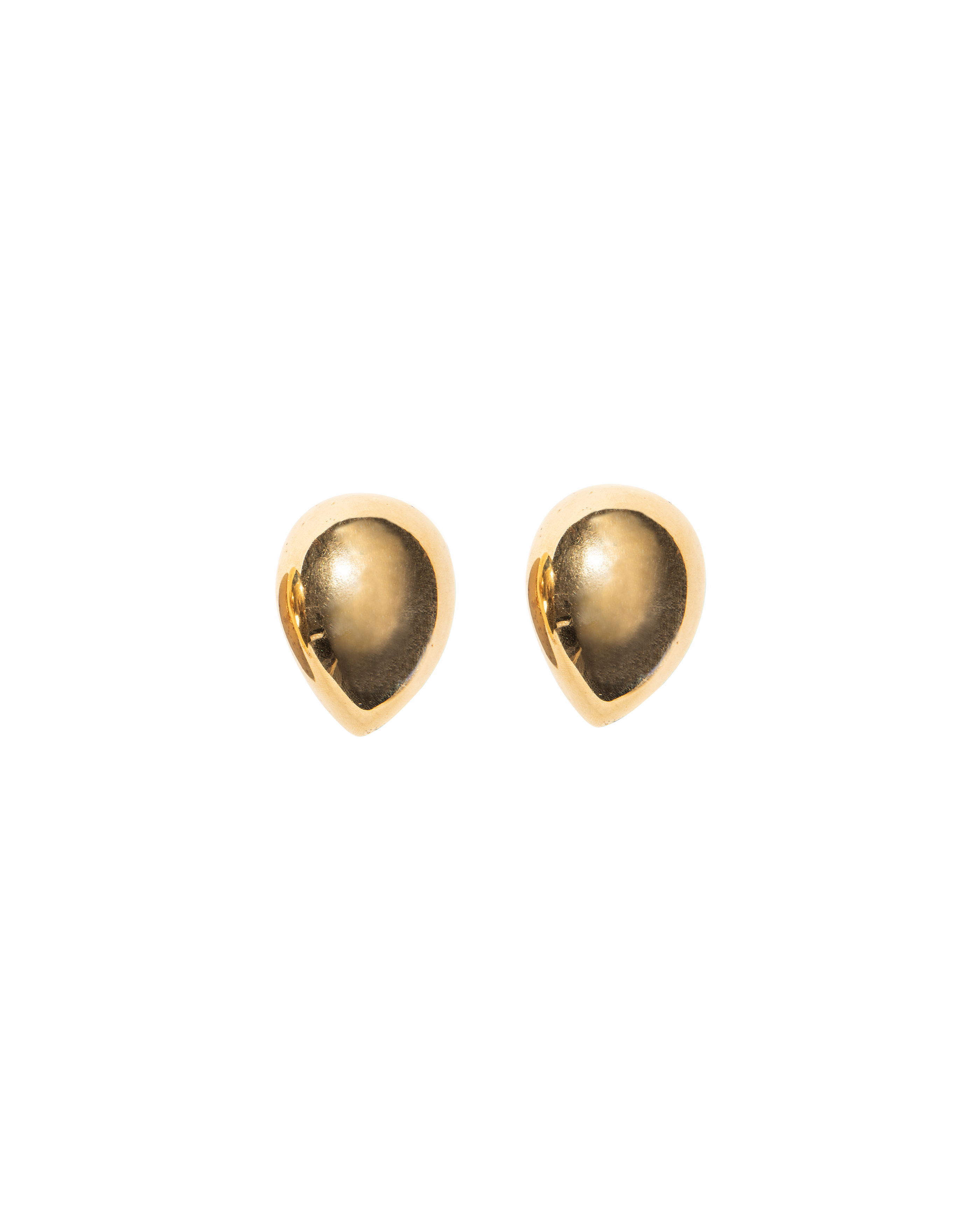 1970's Gold Teardrop Clip-On Earrings