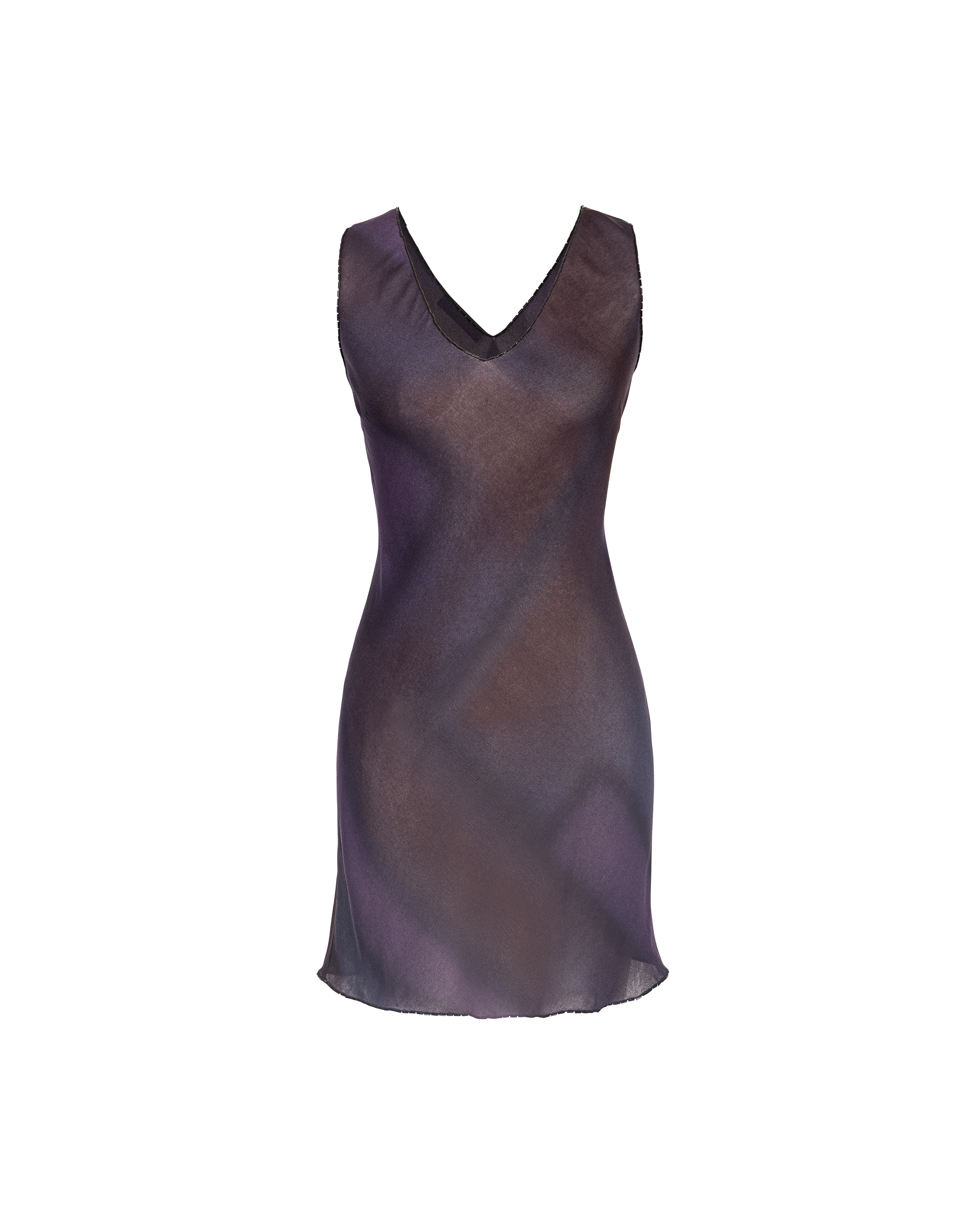 A/W 1997 Deep Purple Embellished Slip Dress