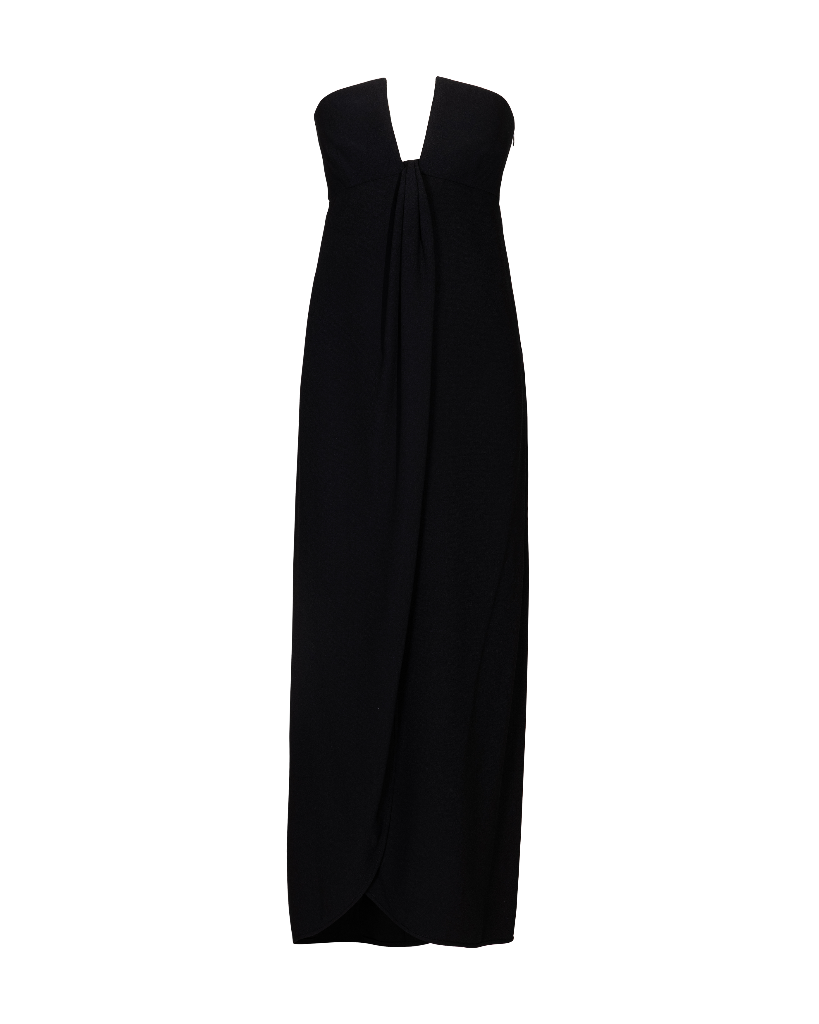 S/S 2000 Black Strapless Gown with Open Bust