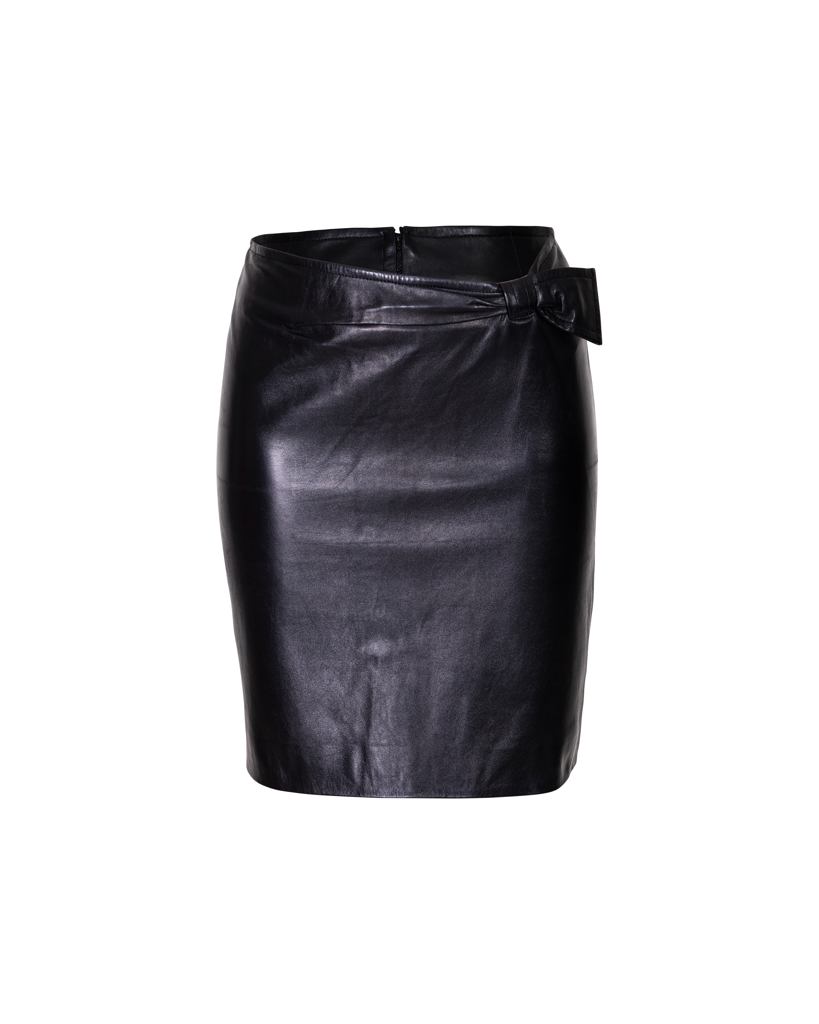 A/W 1997 Black Leather Mini Skirt