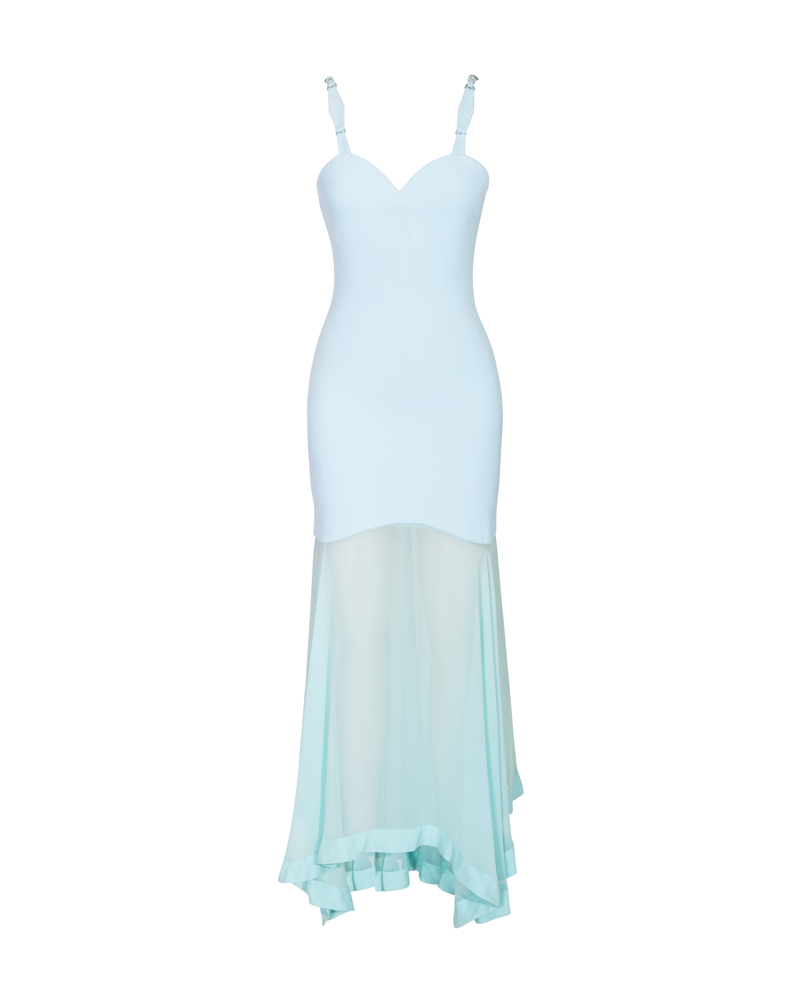 S/S 1995 Sky Blue Bustier Gown