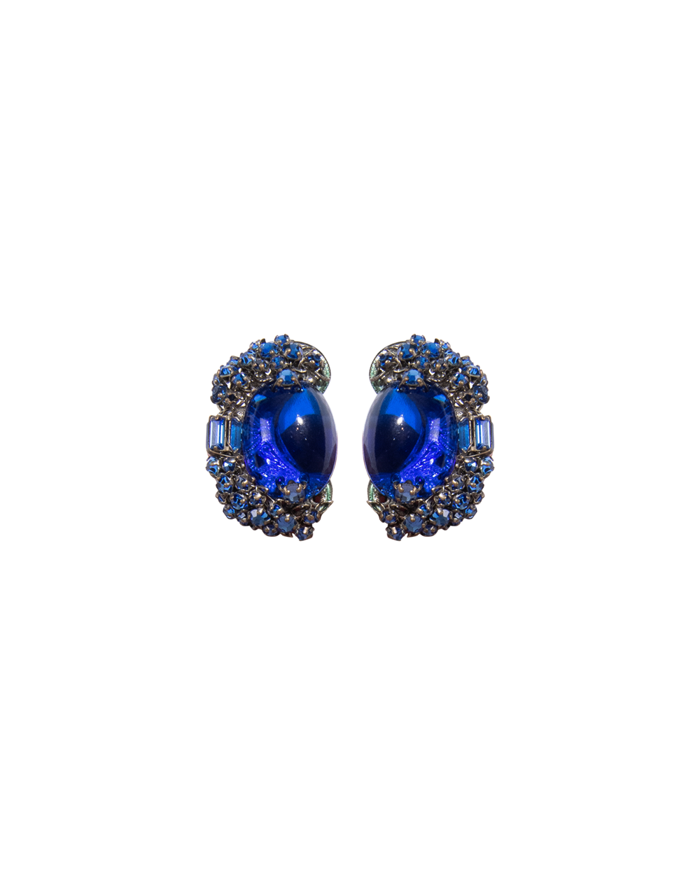 1950’s Blue Gemstone Clip-On Earrings