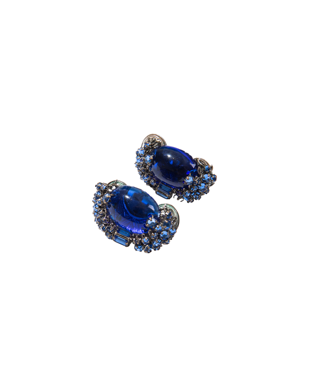 1950’s Blue Gemstone Clip-On Earrings