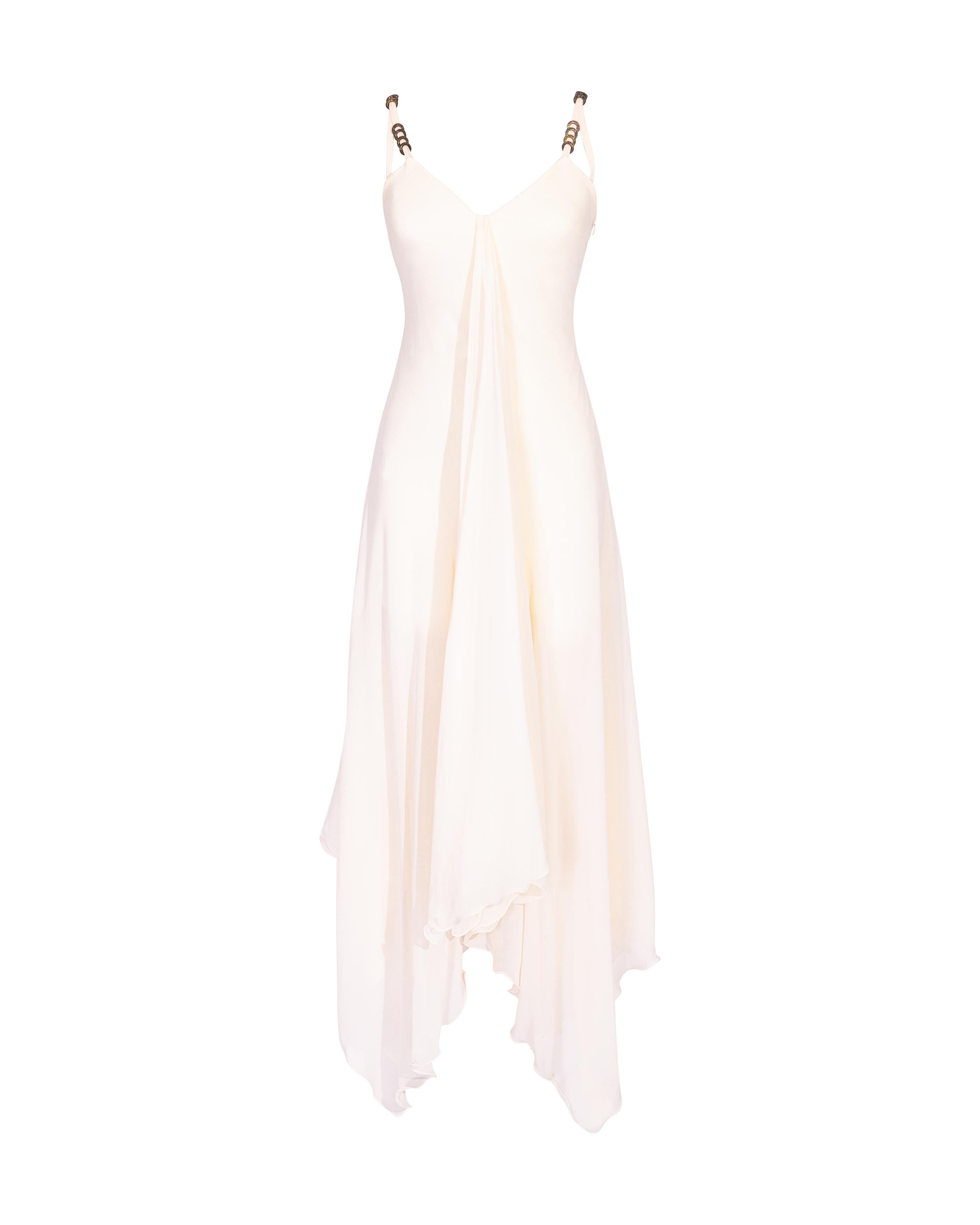 S/S 1995 Silk Chiffon Drape Front Gown