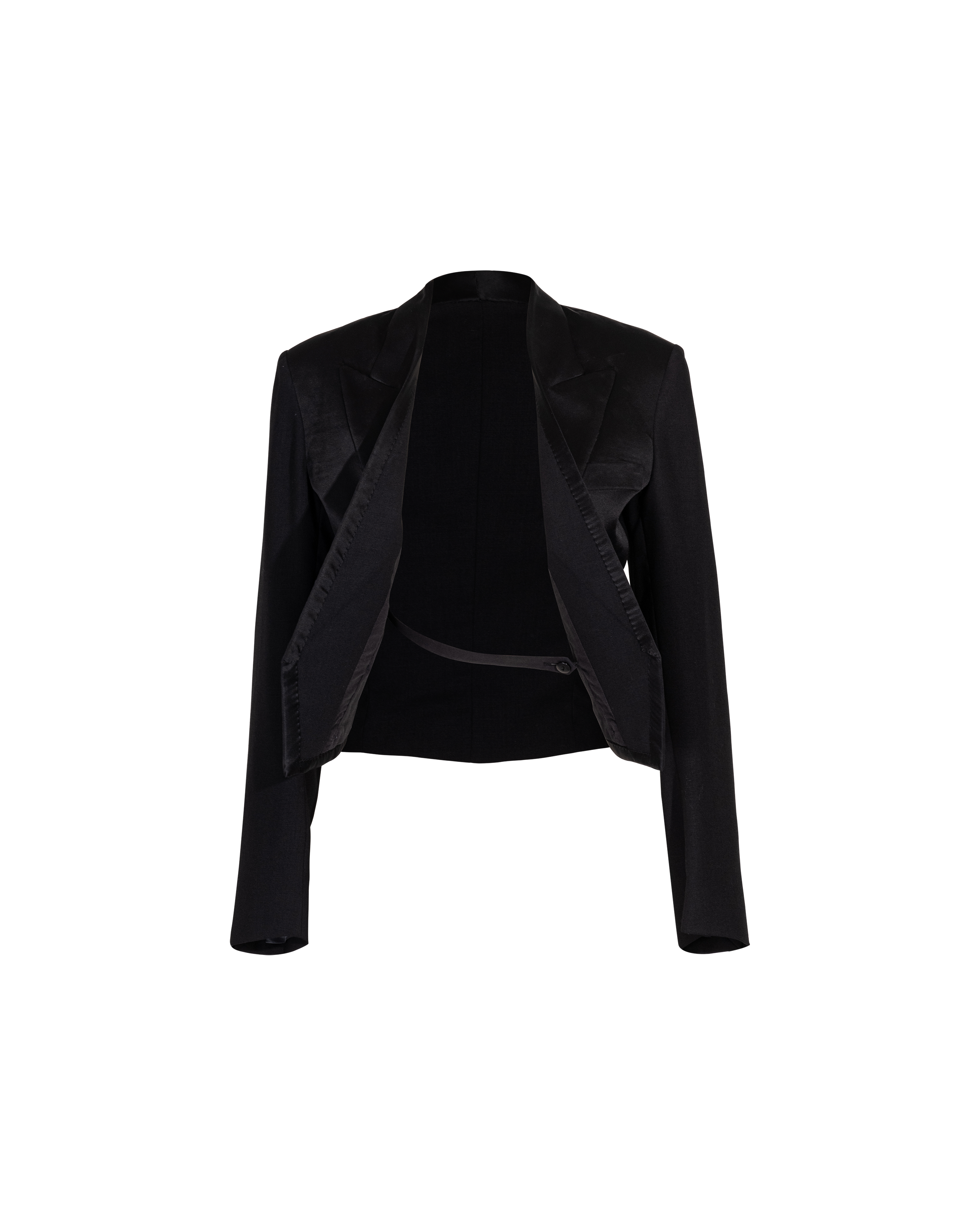 Cropped tuxedo deals blazer