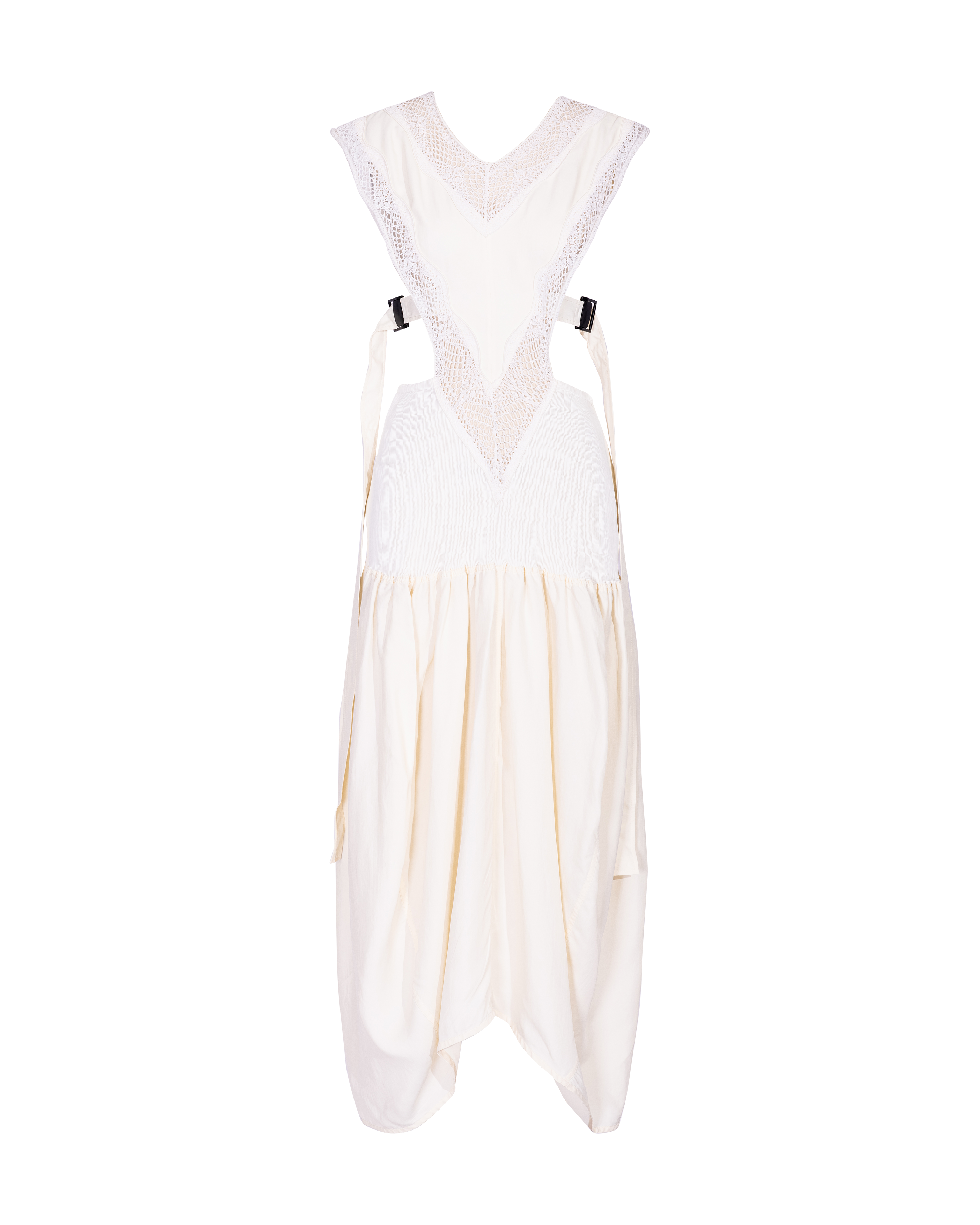 S/S 2018 Ecru Openwork Midi Dress