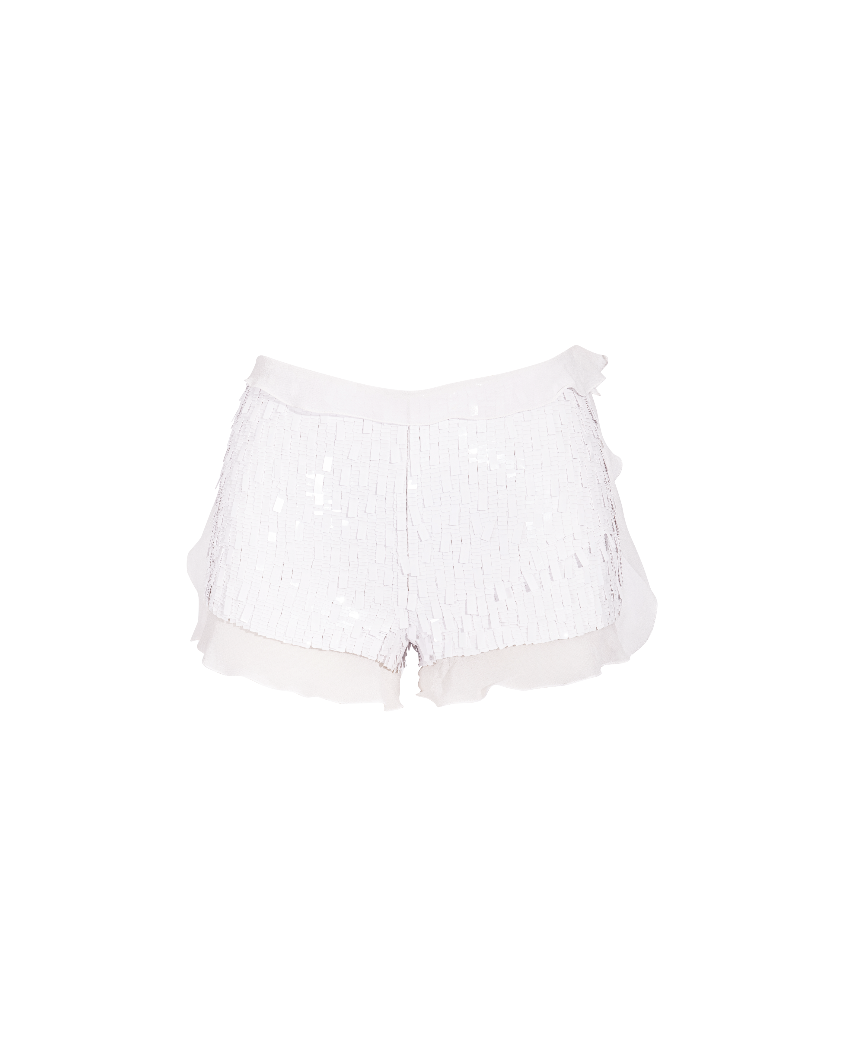 S/S 2000 White Embellished Hot Pants