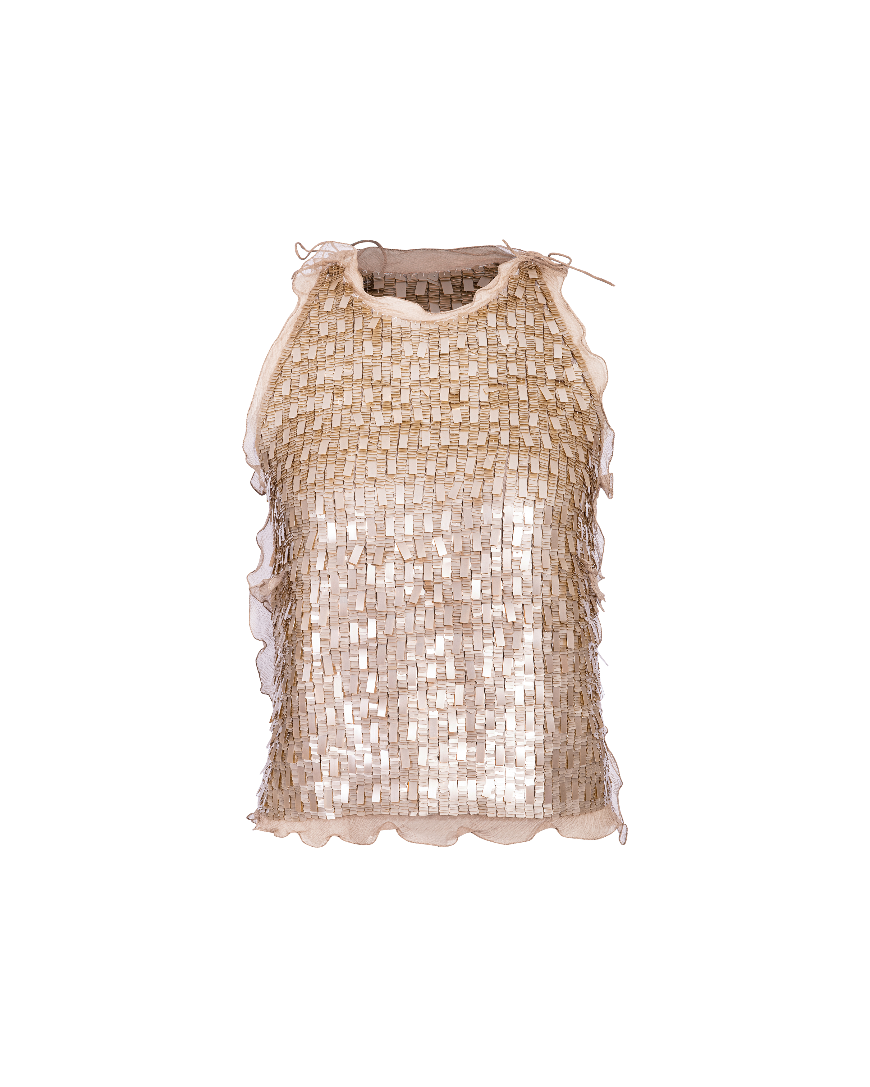 S/S 2000 Brown Embellished Tank Top