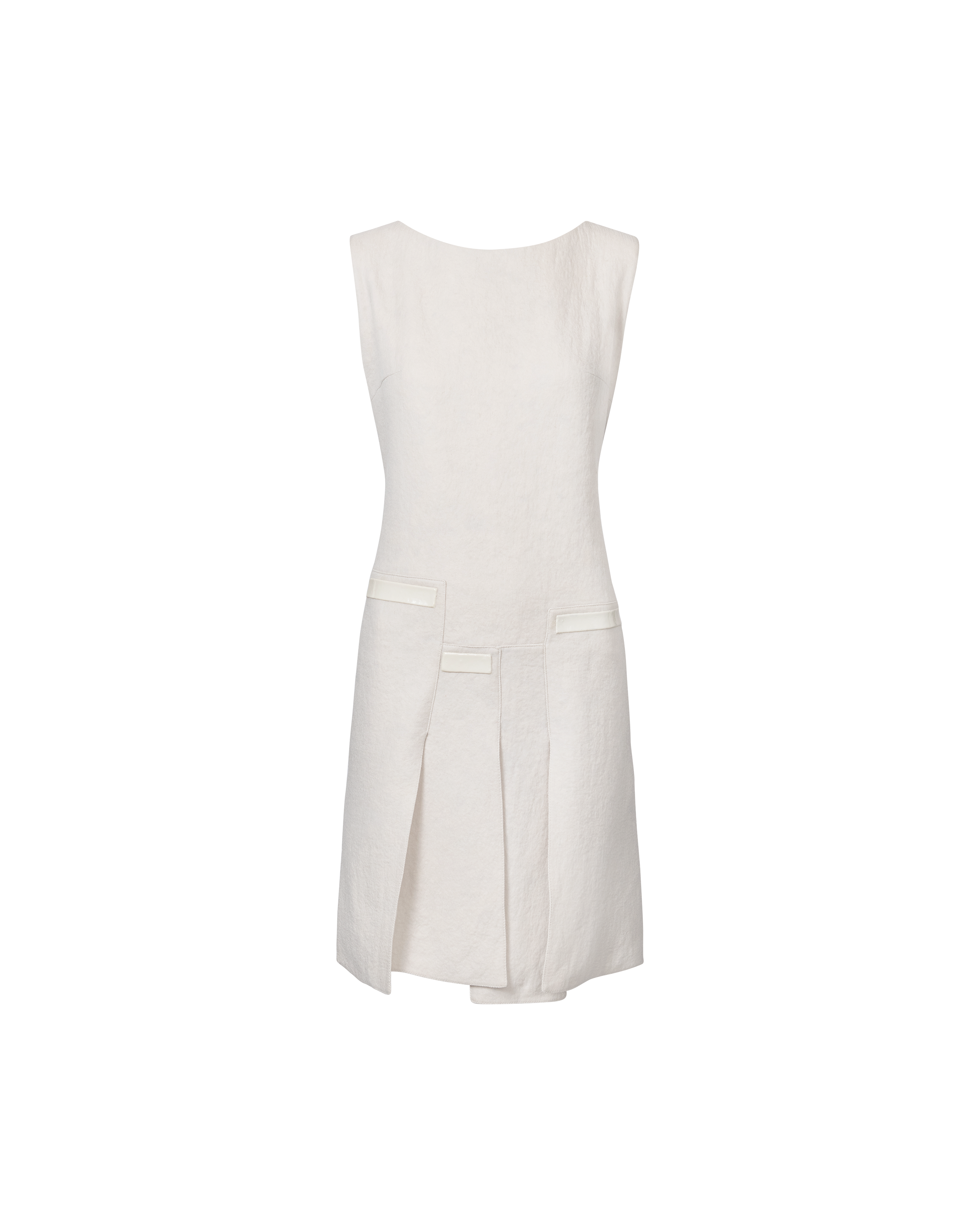A/W 1998 Sleeveless Bone Pleated Dress