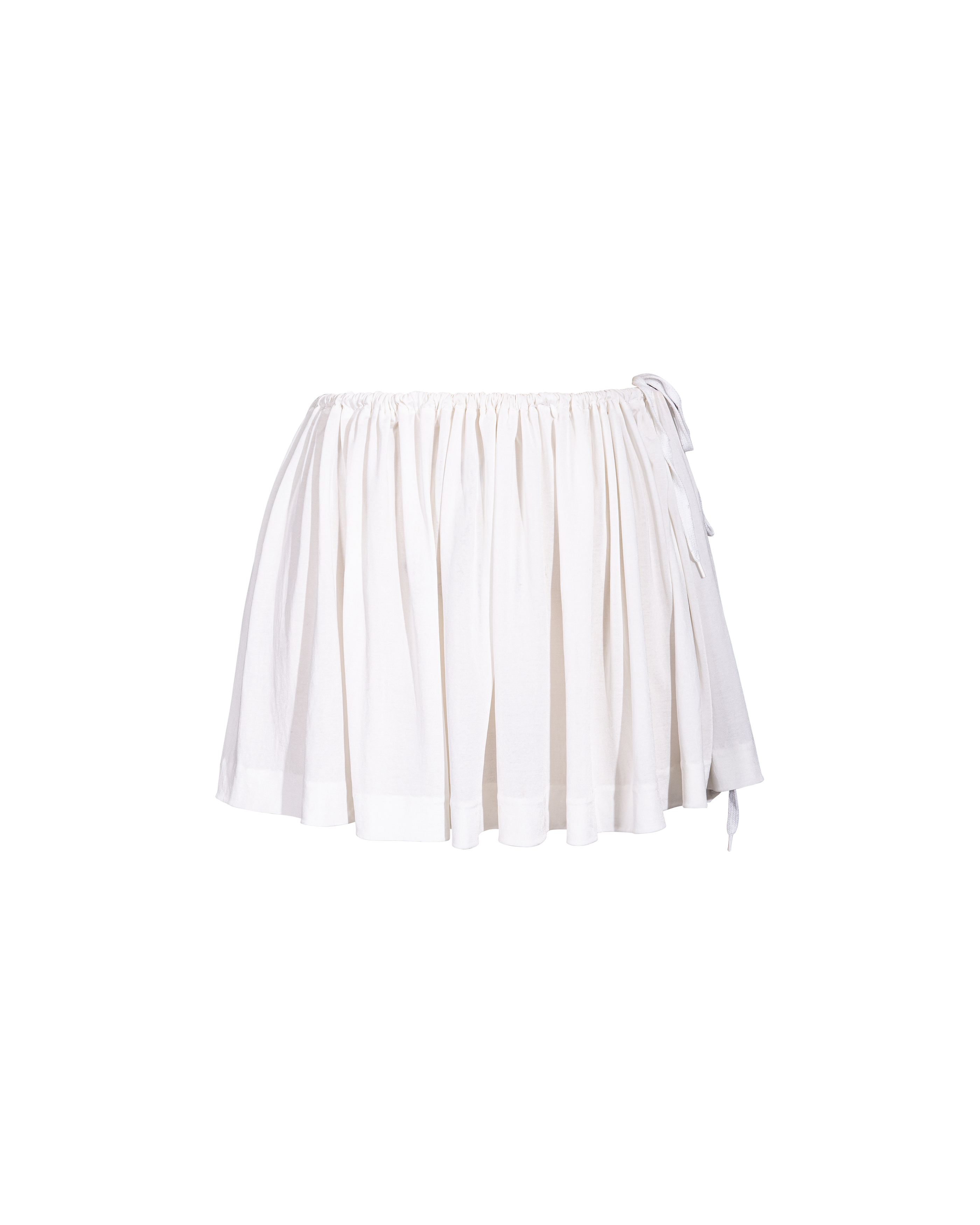S/S 1988 White Mini Skirt with Removable Bustle