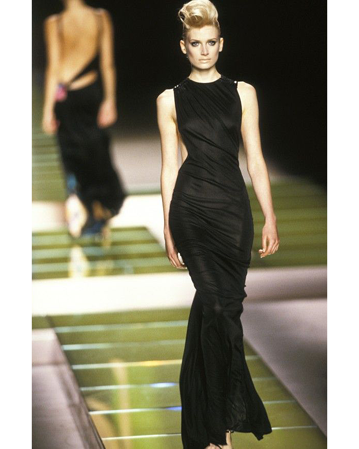 S/S 2001 Red Ruched Gown