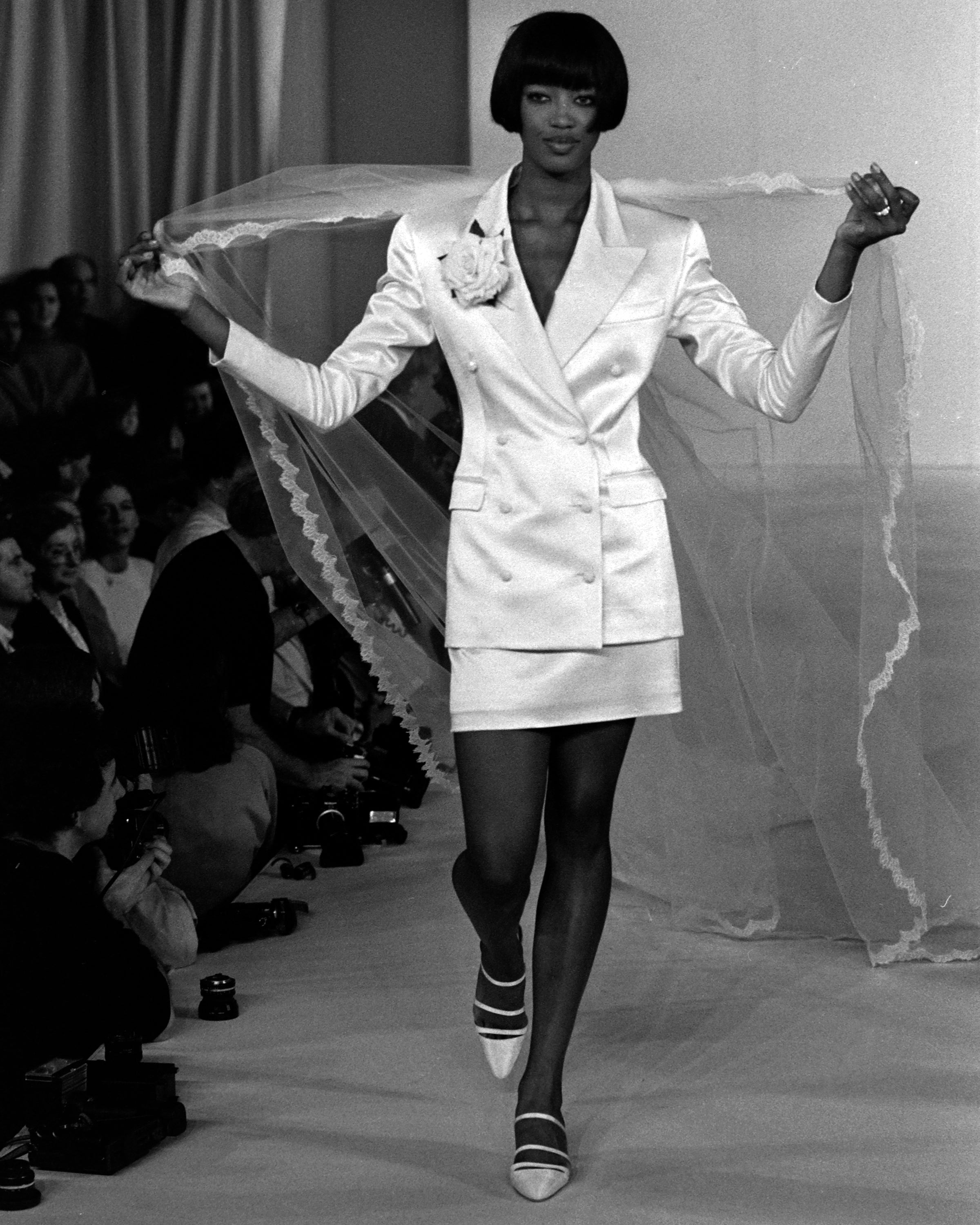 S/S 1990 Ivory Double-Breasted Skirt Suit