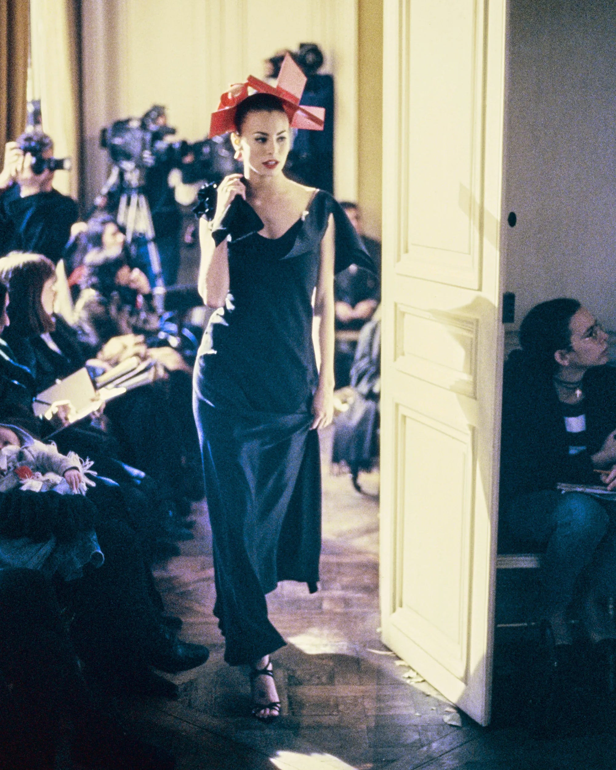A/W 1999 Black Bias Cut Slip Gown