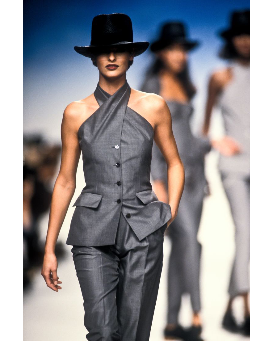 S/S 1997 Gray Vest and Pant Set
