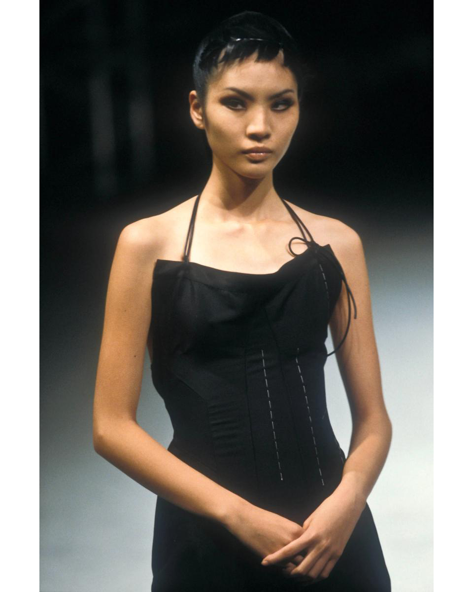 S/S 2000 Black Dress with Baste Stitch Detailing
