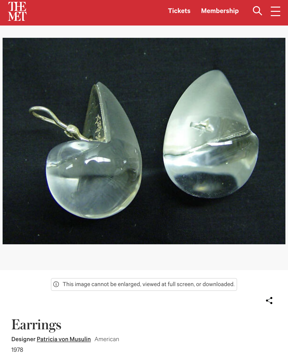 c. 1978 Half-Frosted Lucite Curved Teardrop Earrings
