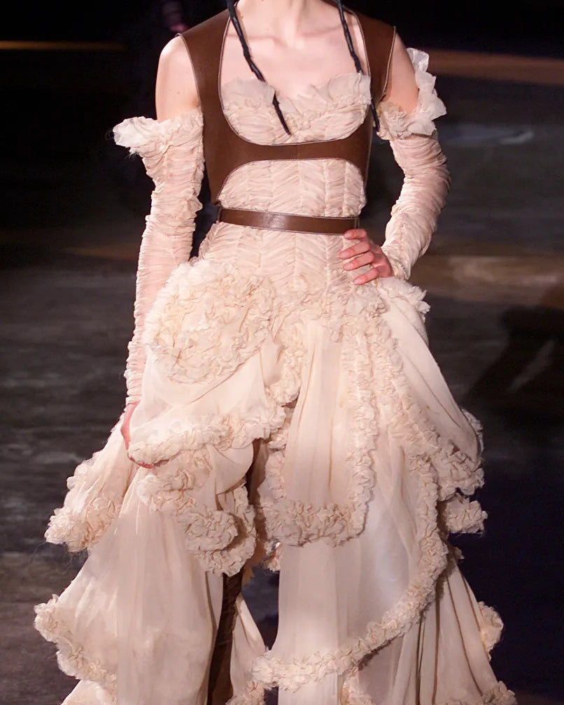 A/W 2002 'Supercalifragilistic' Ivory Sleeveless Lace Dress A/W 2002 'Supercalifragilistic' Ivory Sleeveless Lace Dress