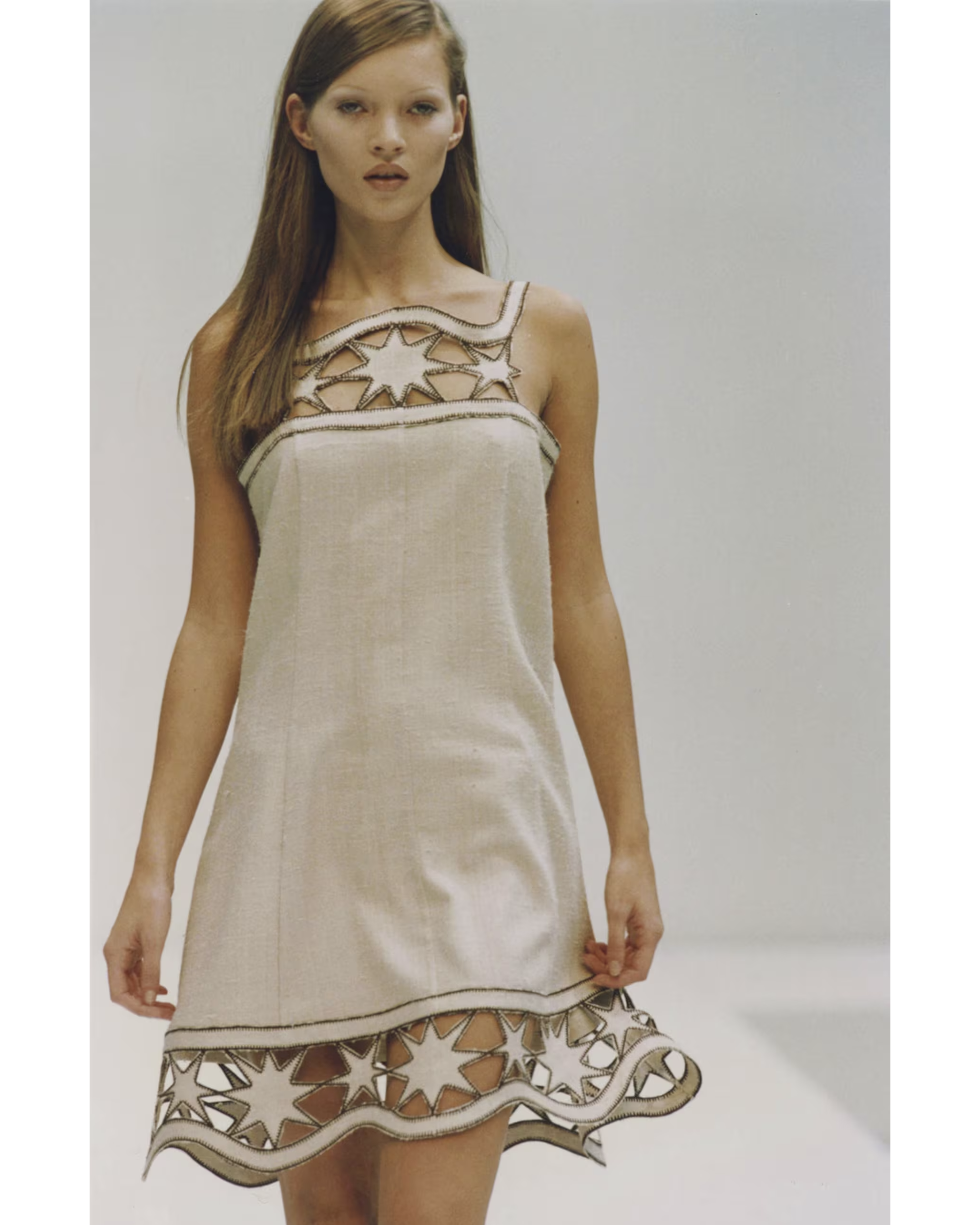 S/S 1993 Toffee-Colored Star Cutout Dress