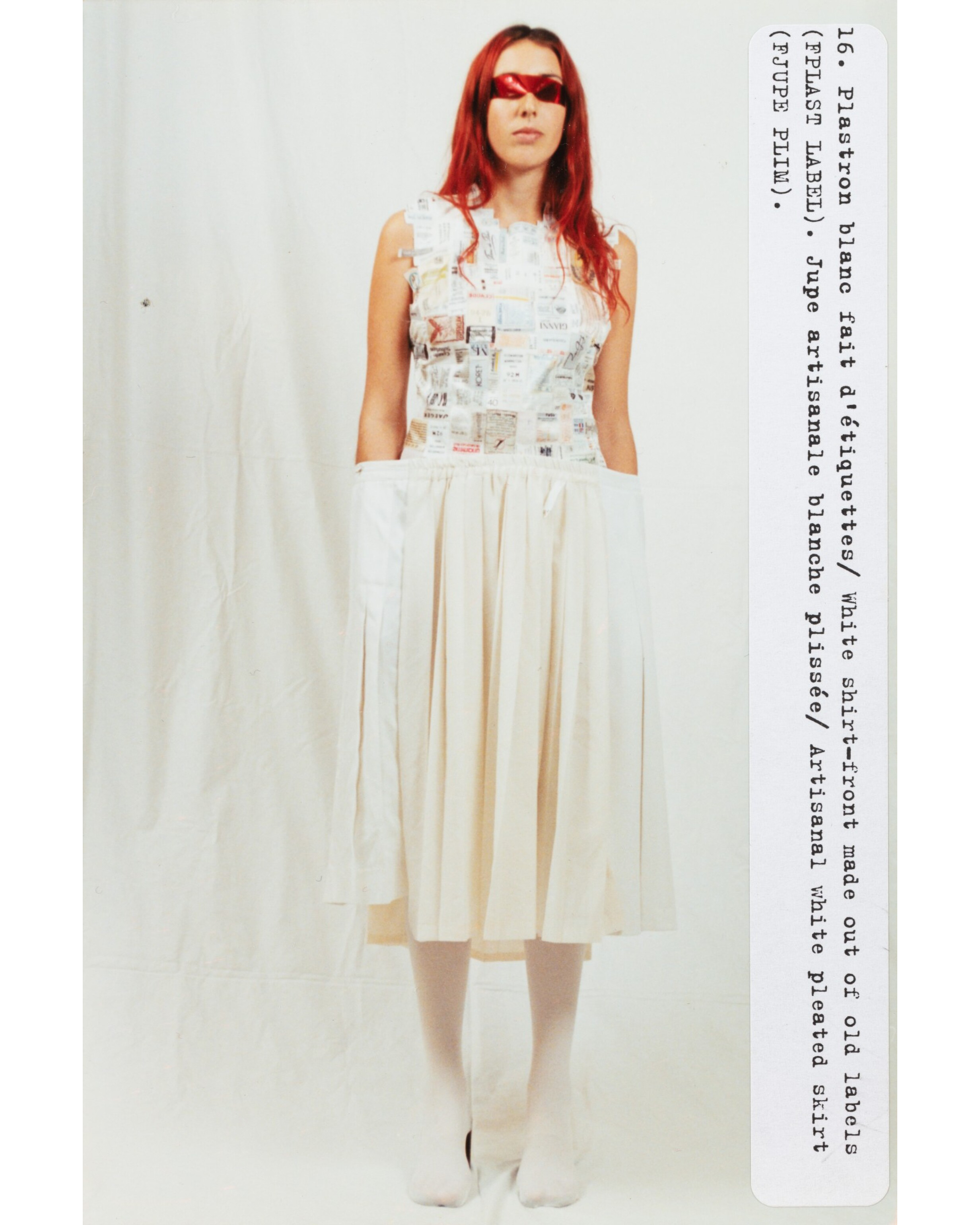 S/S 2001 One-of-One Artisanal Ecru Pleated Skirt