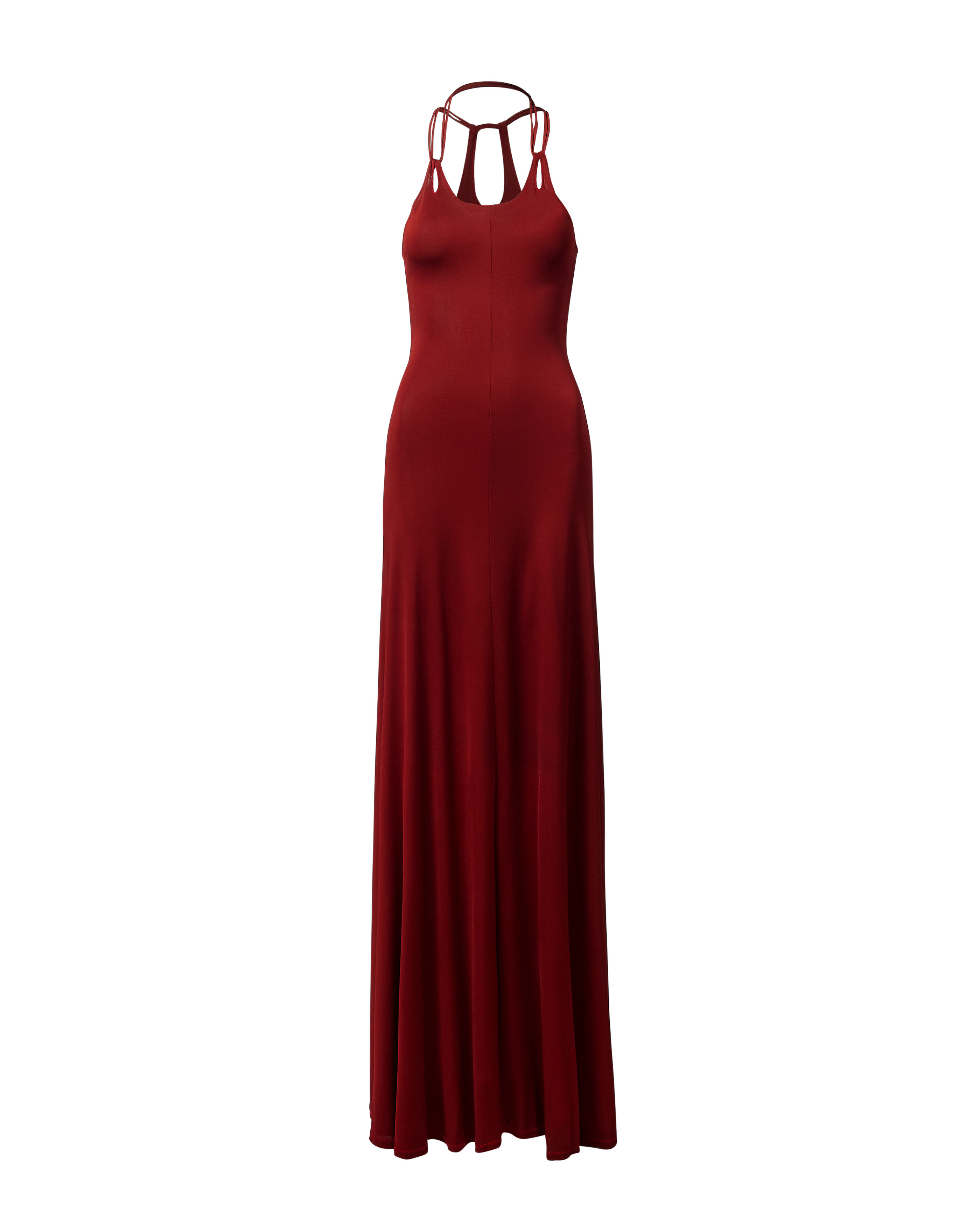 A/W 1972 Burgundy Scoop Neck Cutout Gown (2000's Re-Issue)