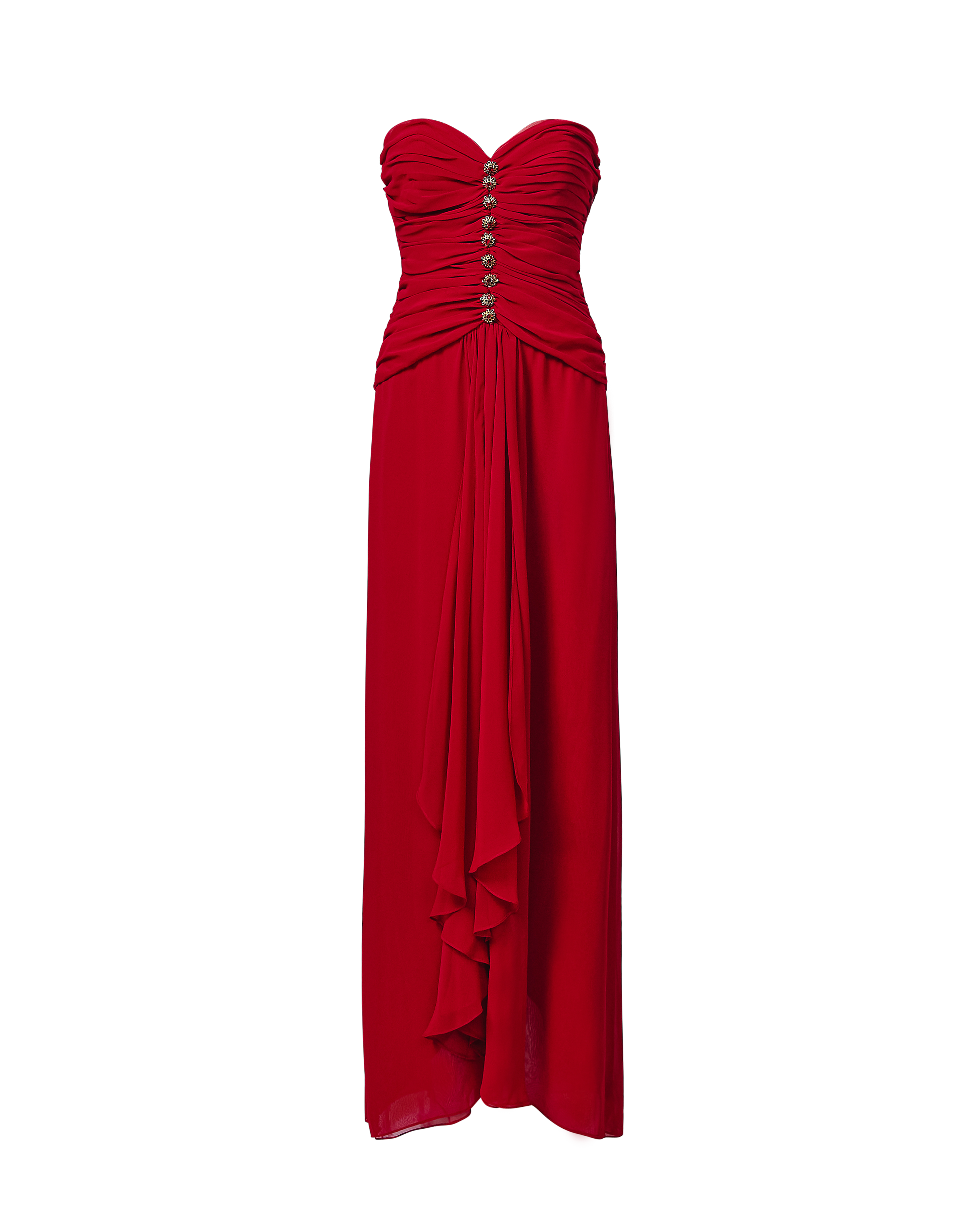 A/W 1996 Red Strapless Bustier Gown