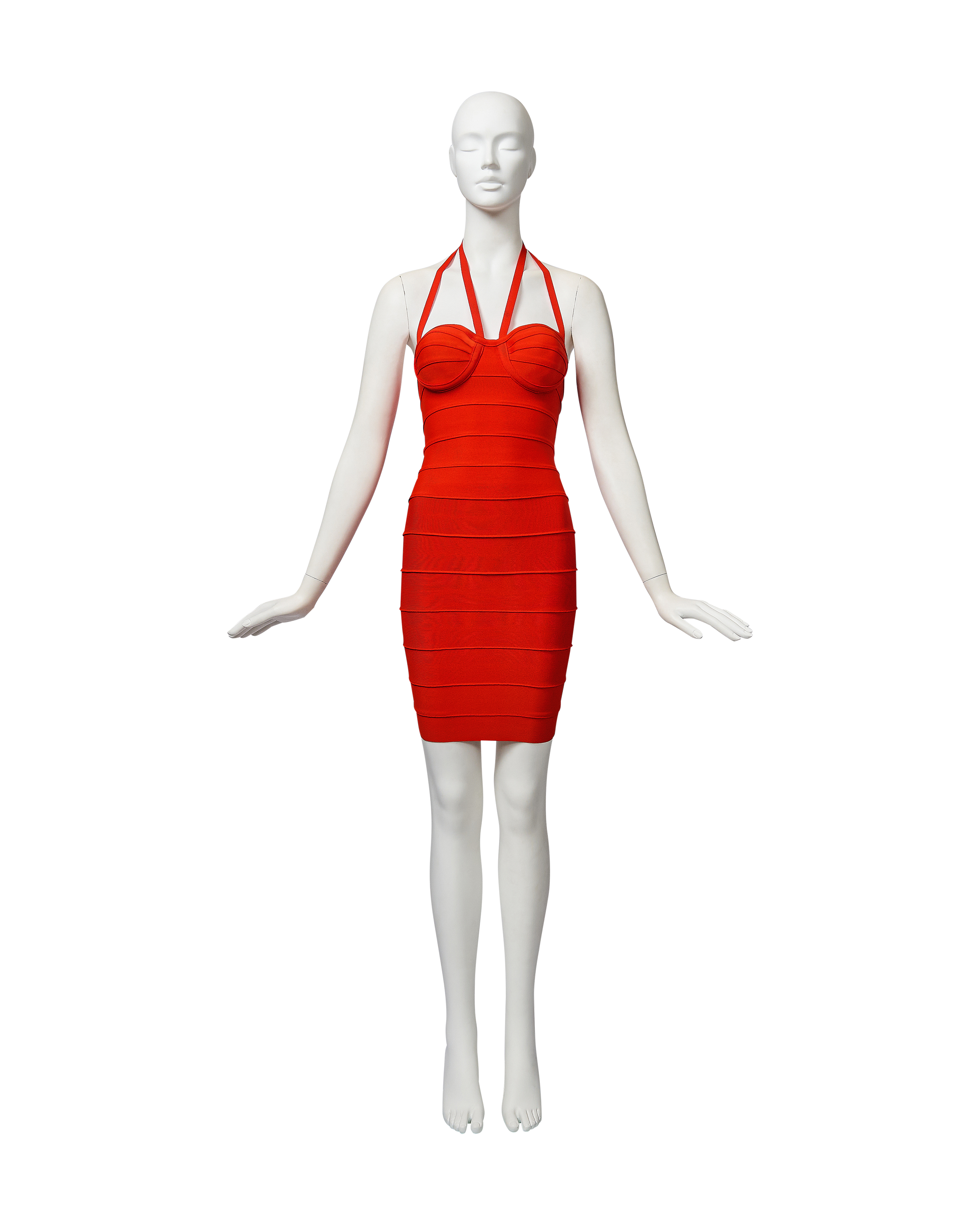 S/S 1993 Orange Bandage Mini Dress S/S 1993 Orange Bandage Mini Dress